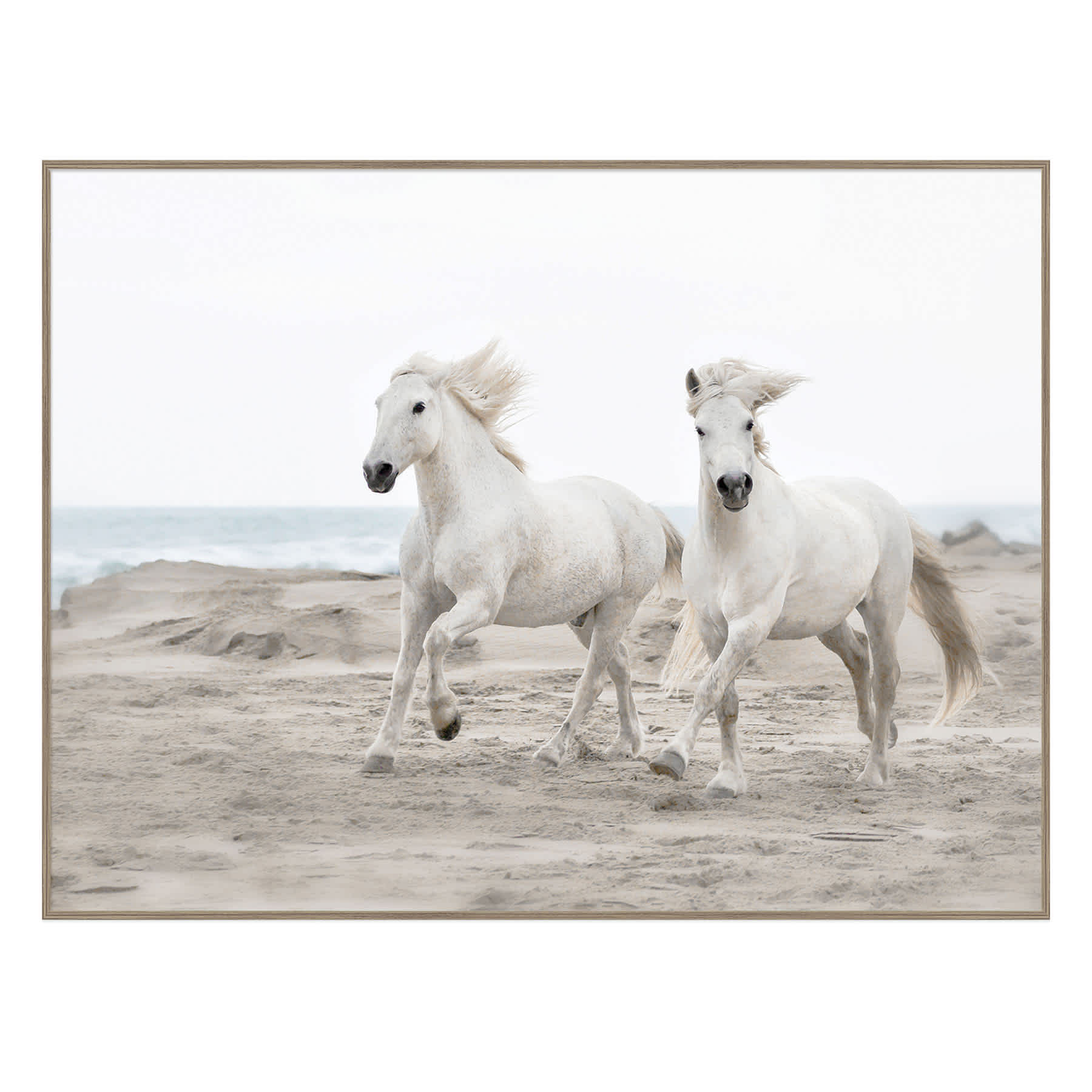 Ty Pennington Glass Framed Horses Print Wall Art, 24x18