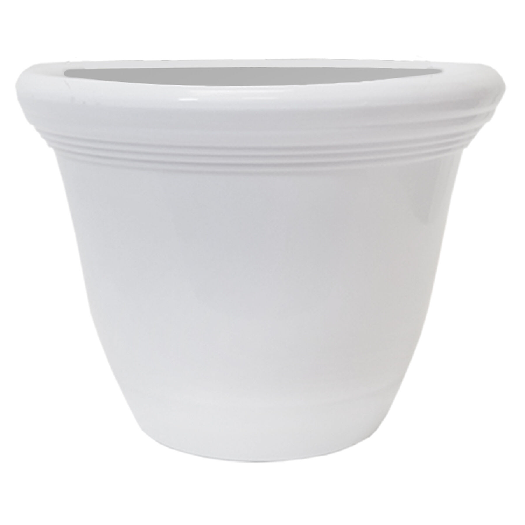 Capri High Gloss White Outdoor Planter, Large
