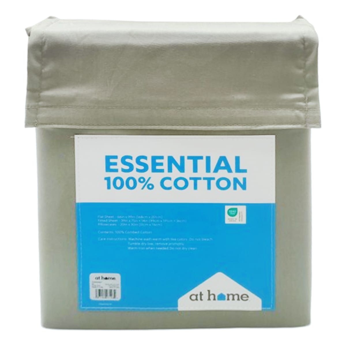 3-Piece Grey 200 Thread Count Brushed Cotton Sheet Set, Twin/Twin XL