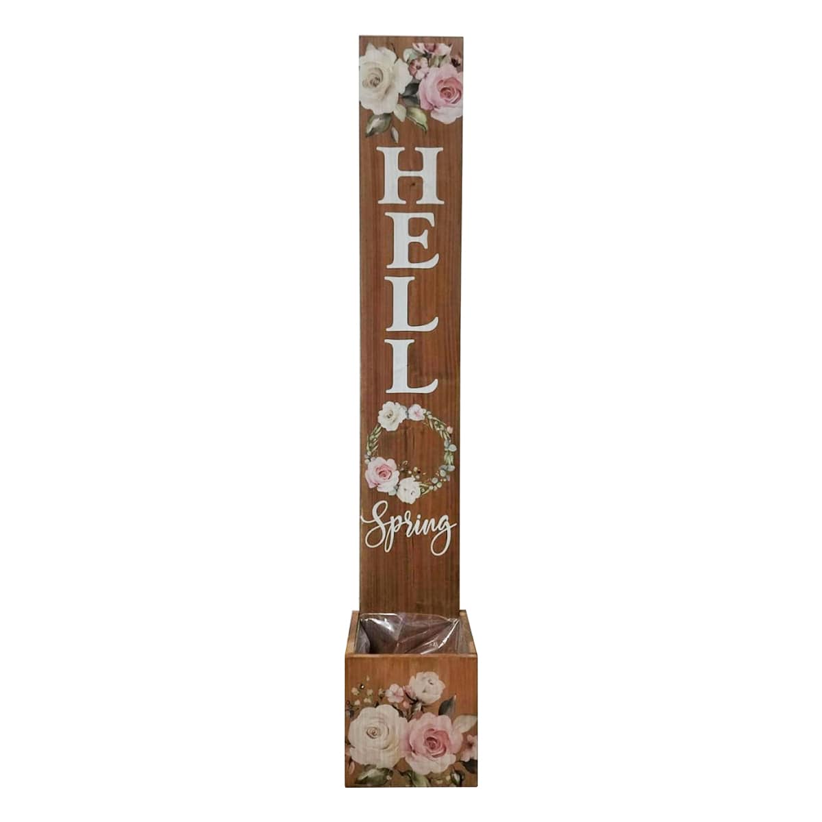 Hello Floral Leaner W/ Planter Box