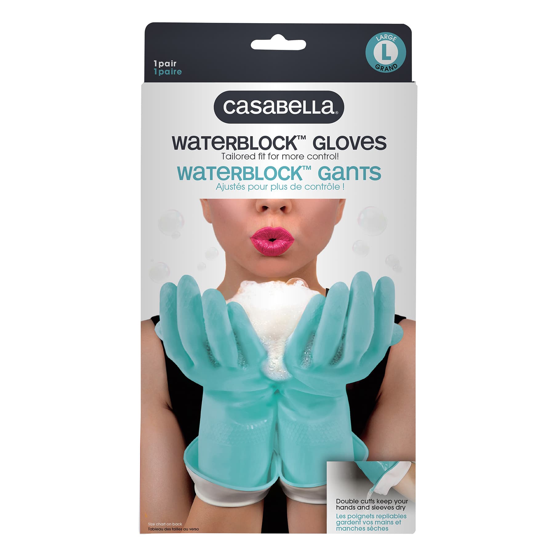 Blue Waterblock Gloves, Large