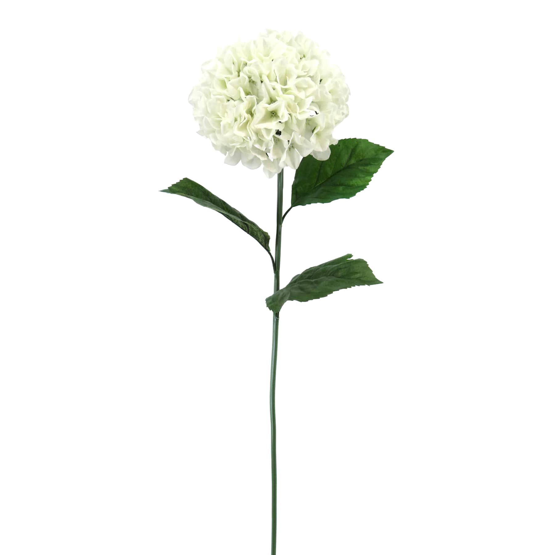 Large White Hydrangea Floral Stem, 37.5"
