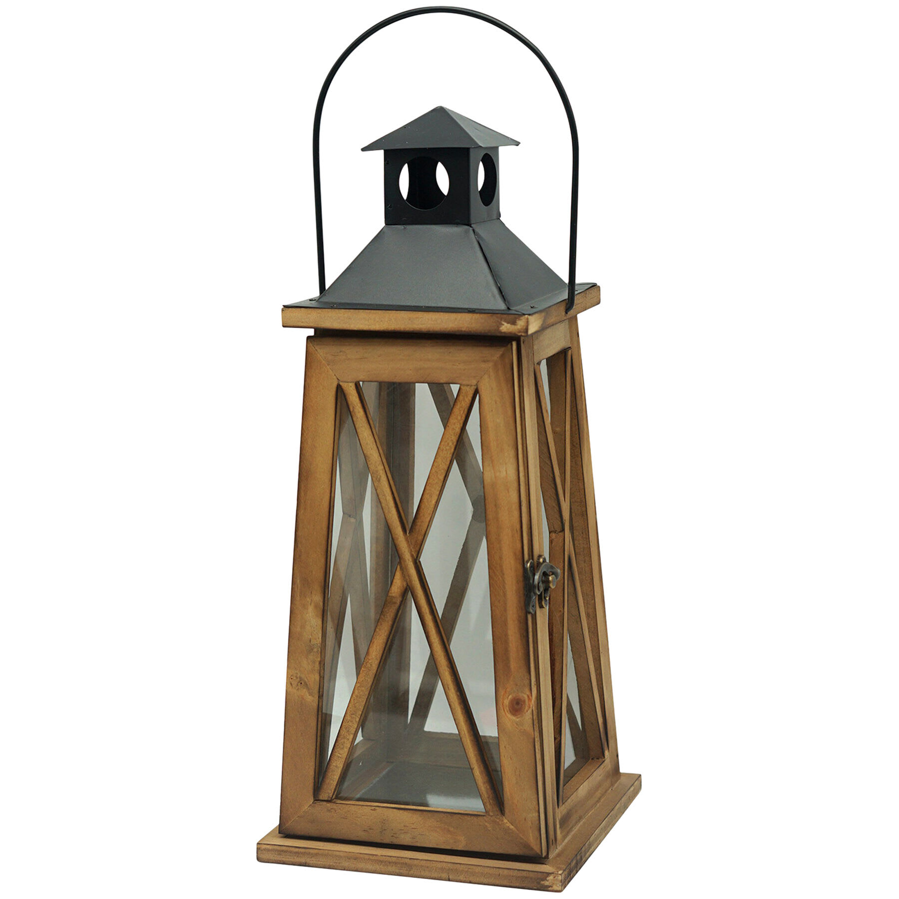 Wood & Metal Lantern, 15"