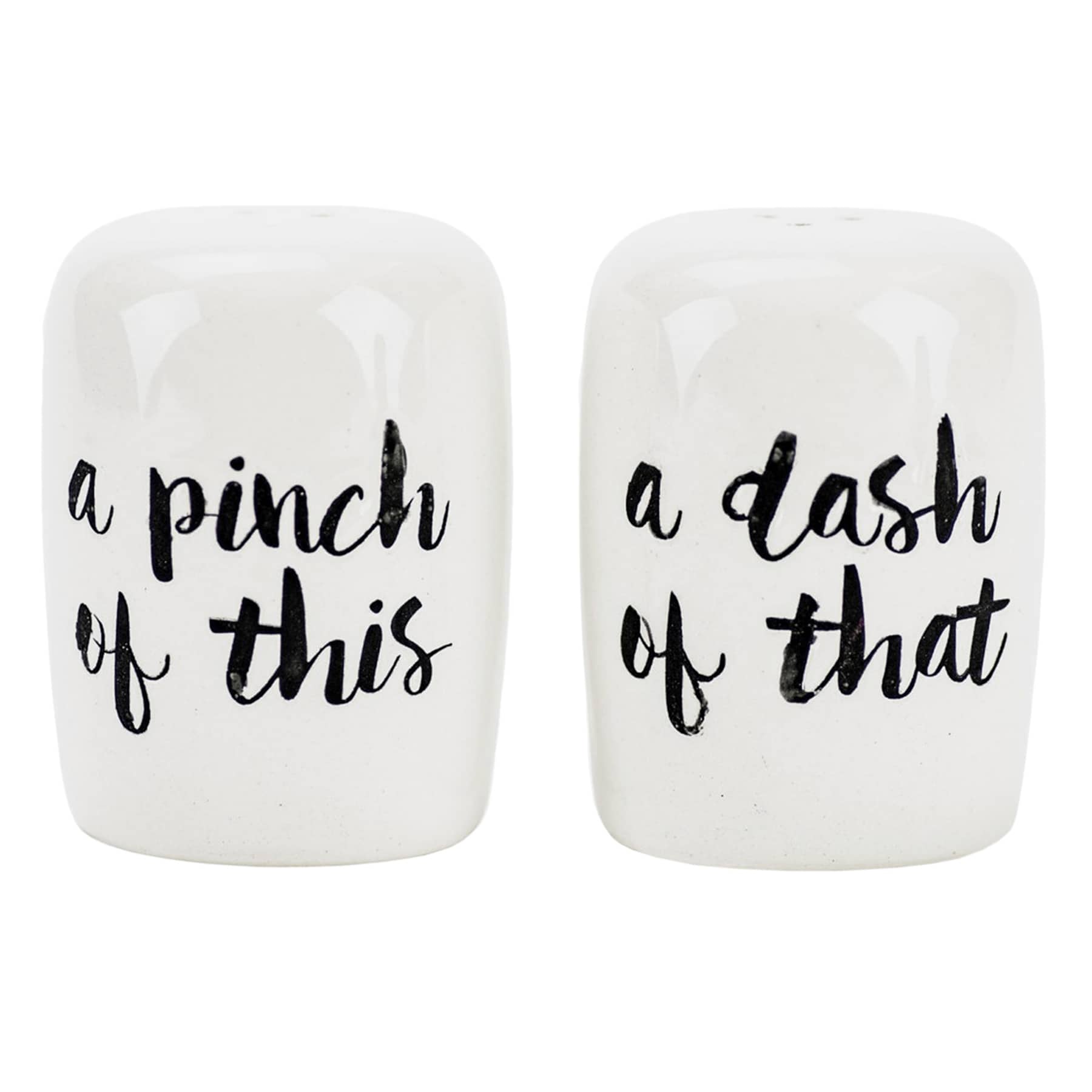 White Pinch & Dash Salt & Pepper Shaker Set