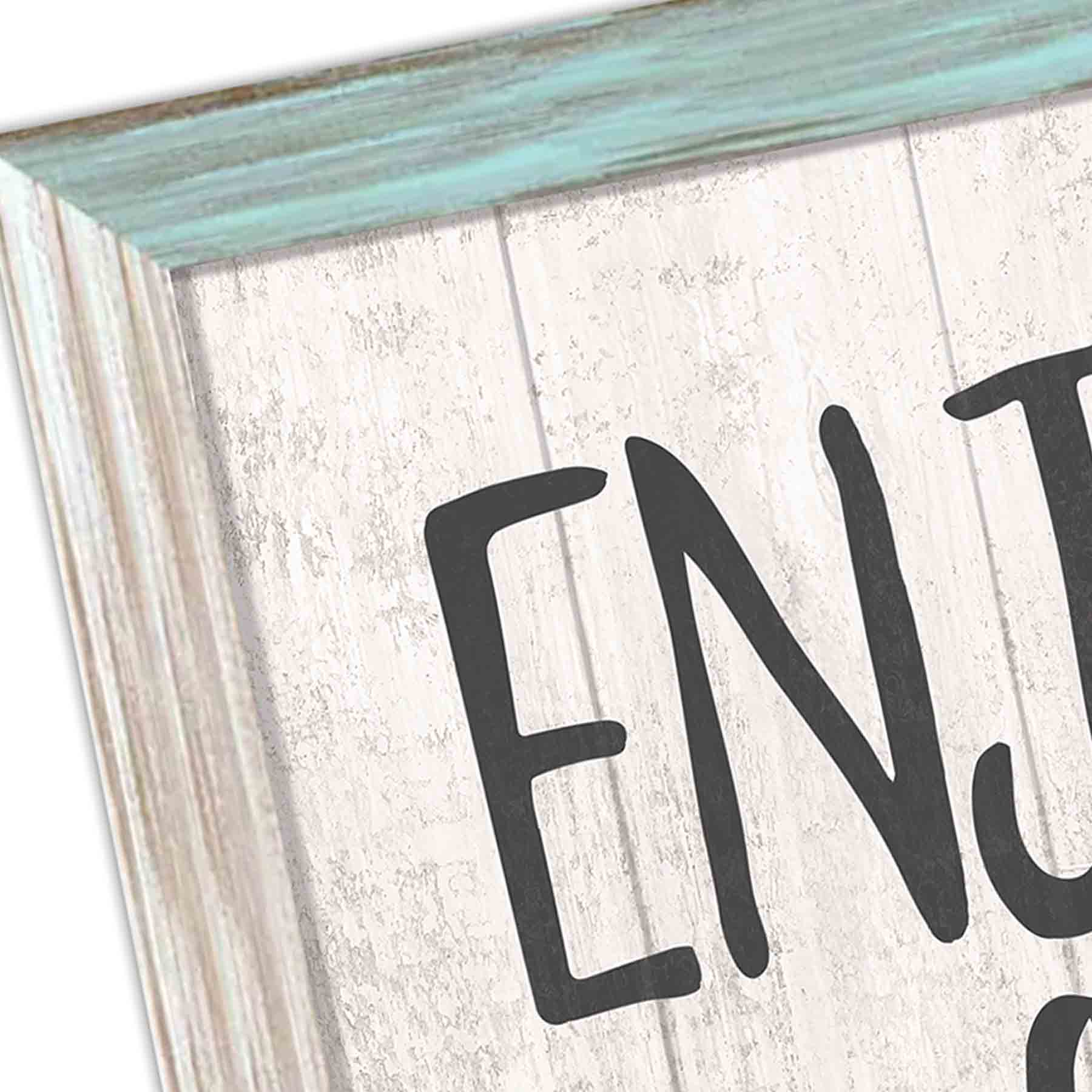 Framed Enjoy The Little Things Textured Wall Sign, 12x16
