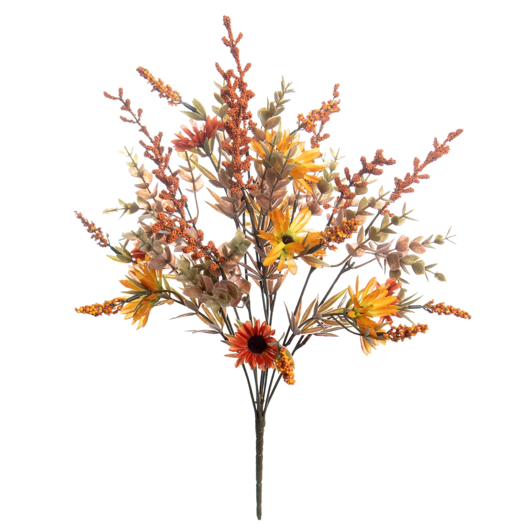 Orange Daisy & Astilbe Floral Bush, 20"