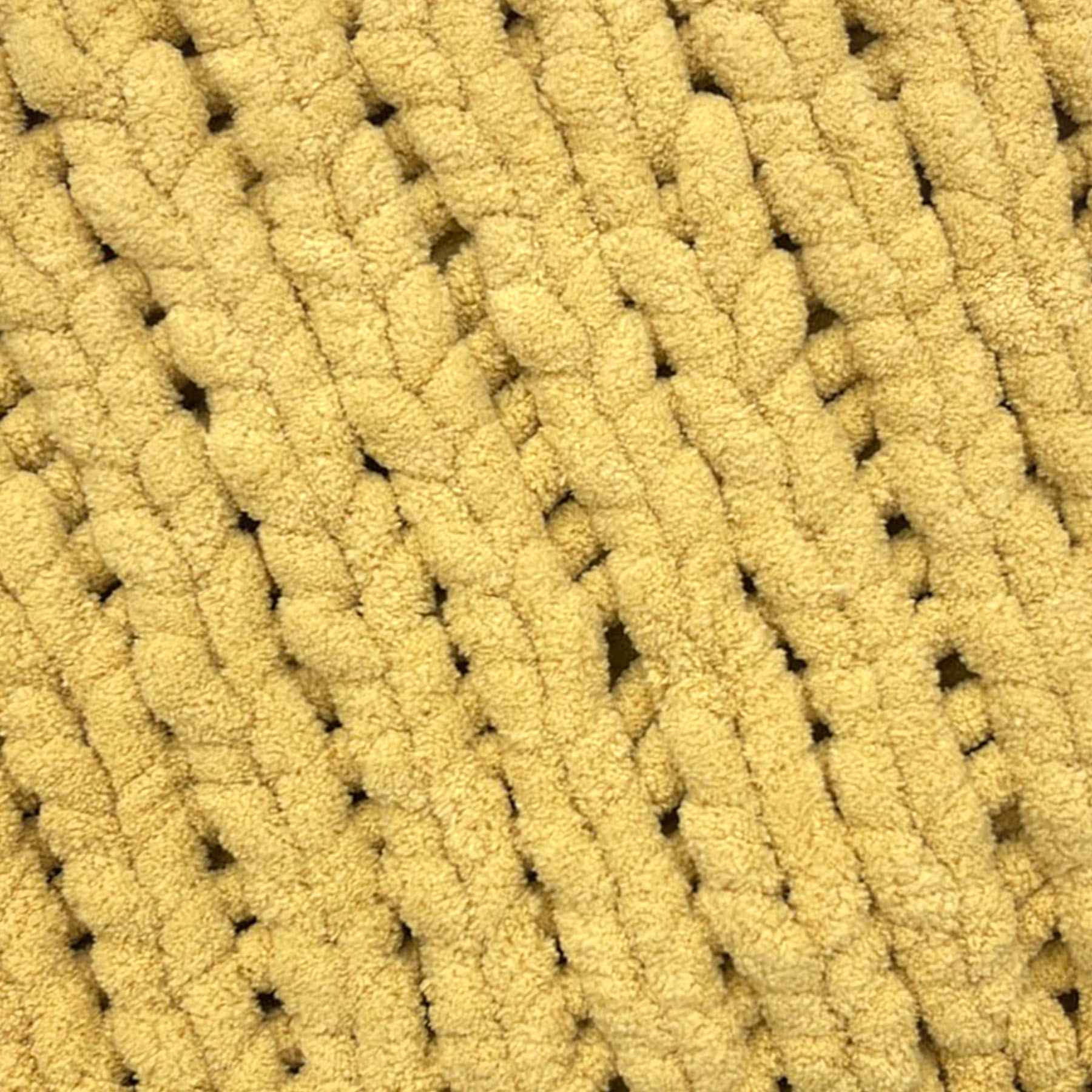Honeybloom Yellow Chunky Knit Throw Blanket, 50x60