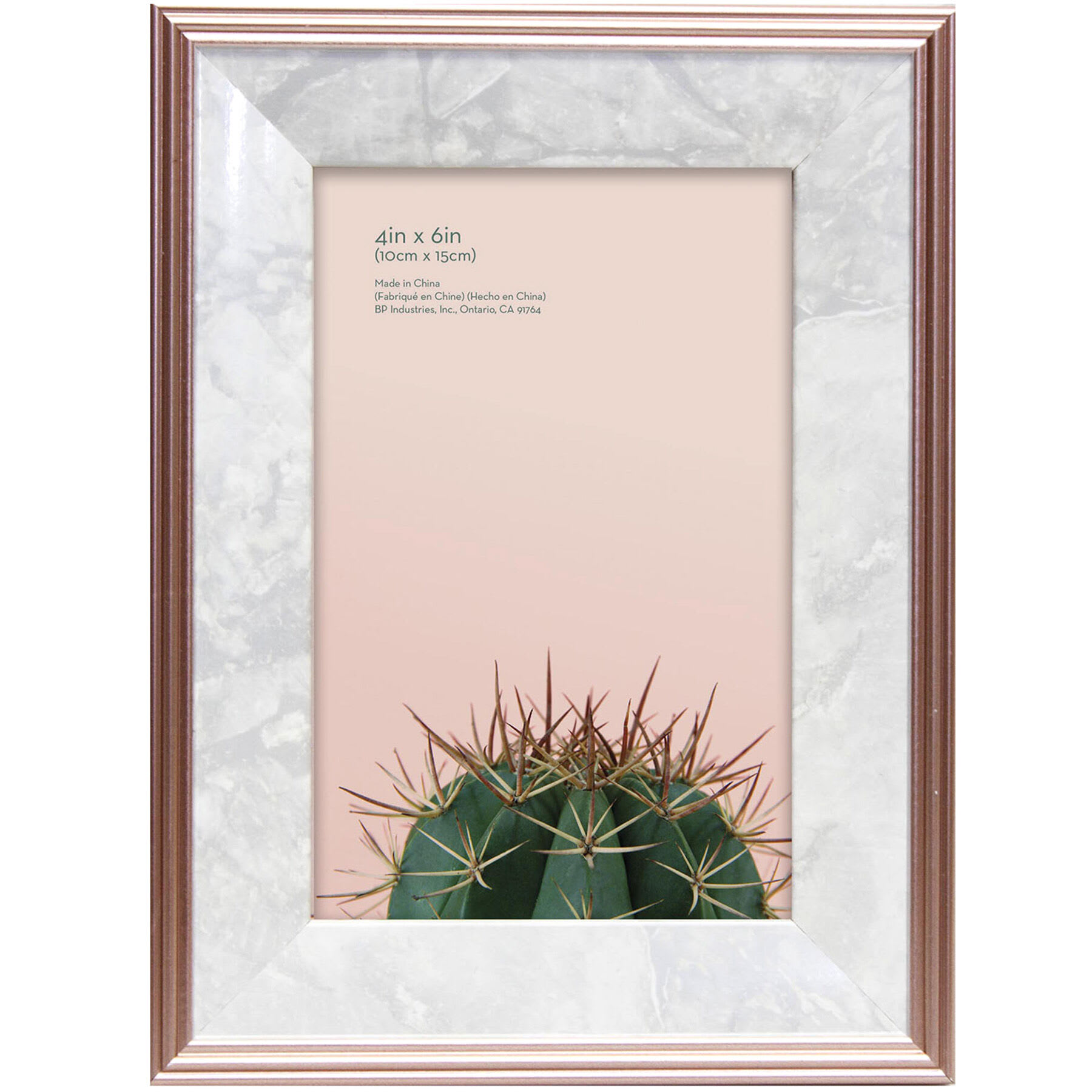 Foil Rose Gold Tabletop Picture Frame, 4x6