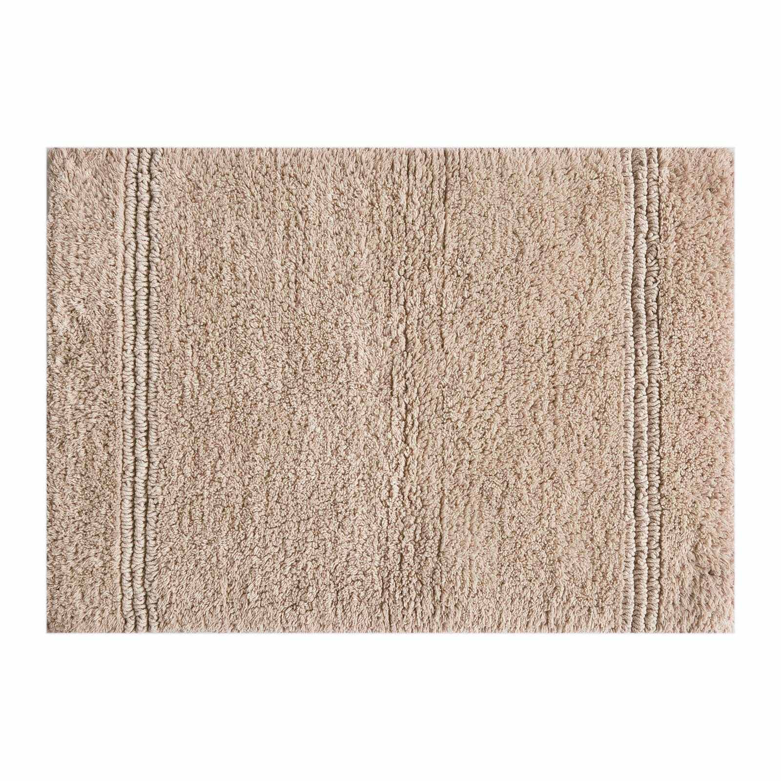 2-Pack Brown Simple Stripe Bath Rug Set, 17x24 & 20x32