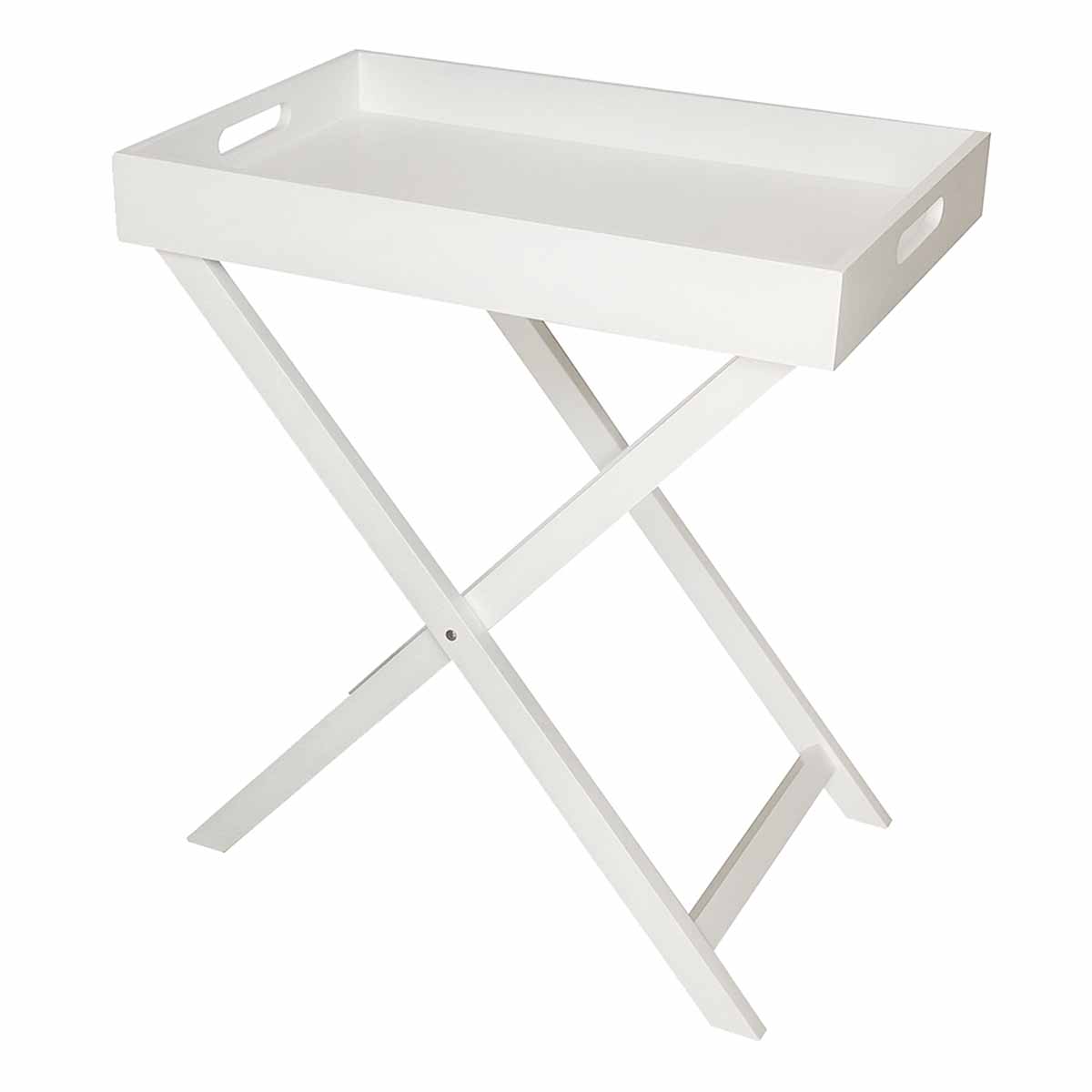 Laura Folding Tray Table - White