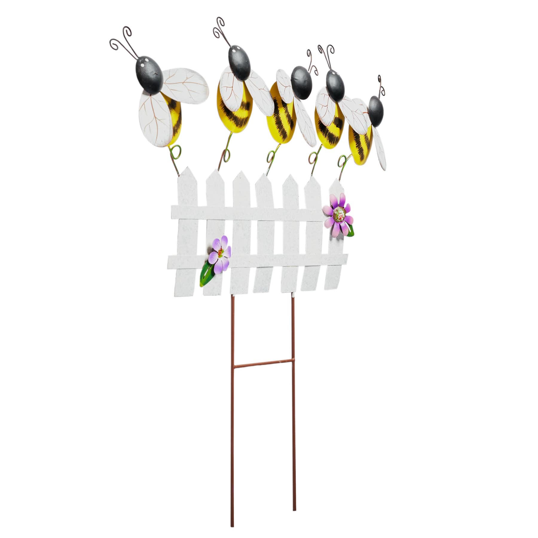 Metal Bee Yard Stake, 24"