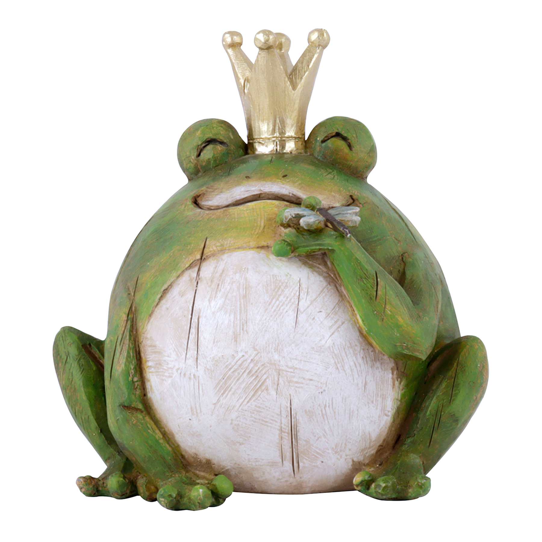 Frog Crown Outdoor Garden Statue, 6"