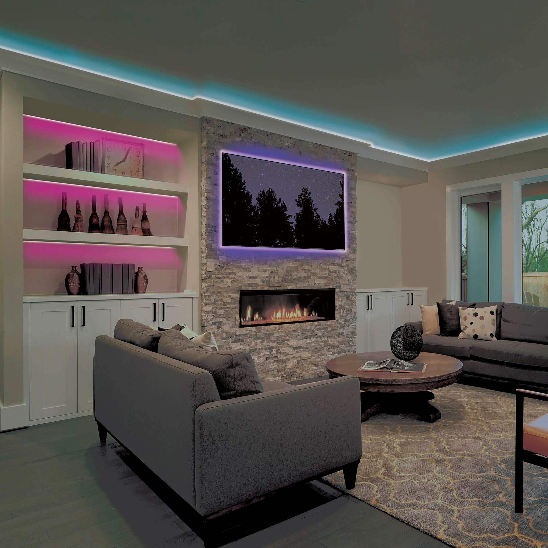 Multicolor Strip Lights, 16.4'