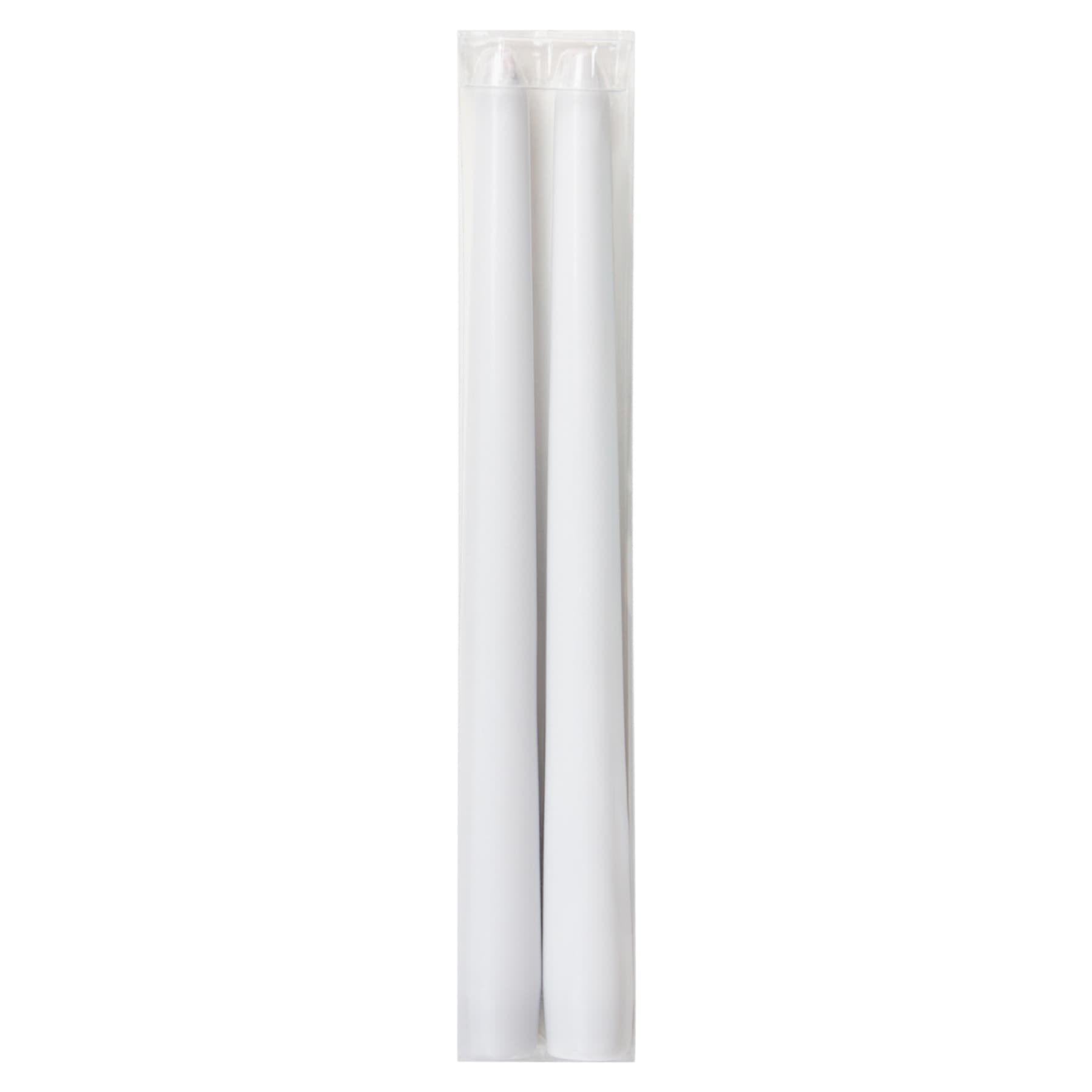 2-Pack White & Red Bleeder Taper Candles