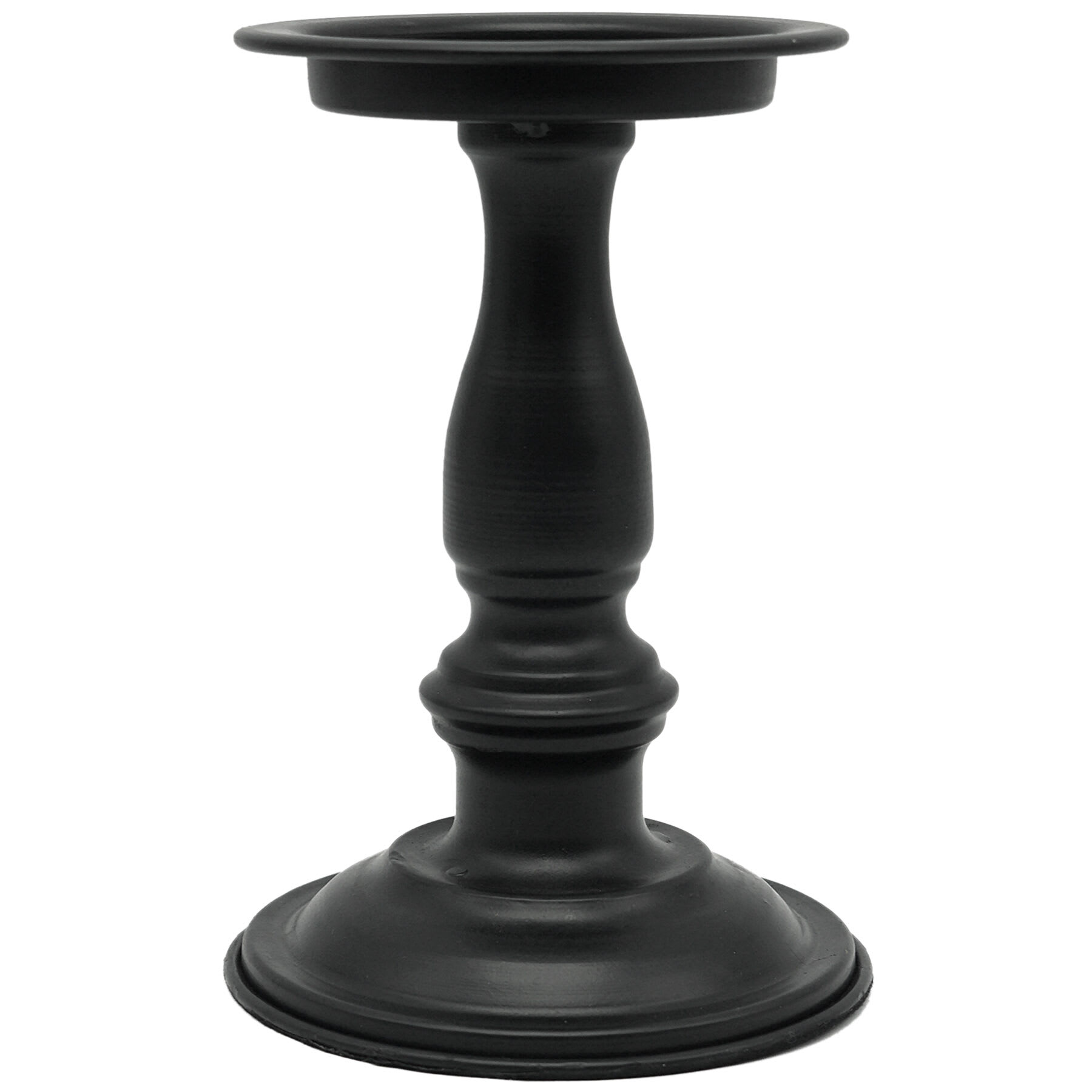 Black Candle Holder, 7"