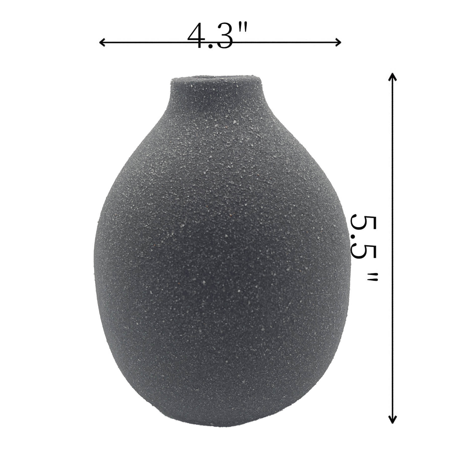 Grey Bud Porcelain Vase, 4x6