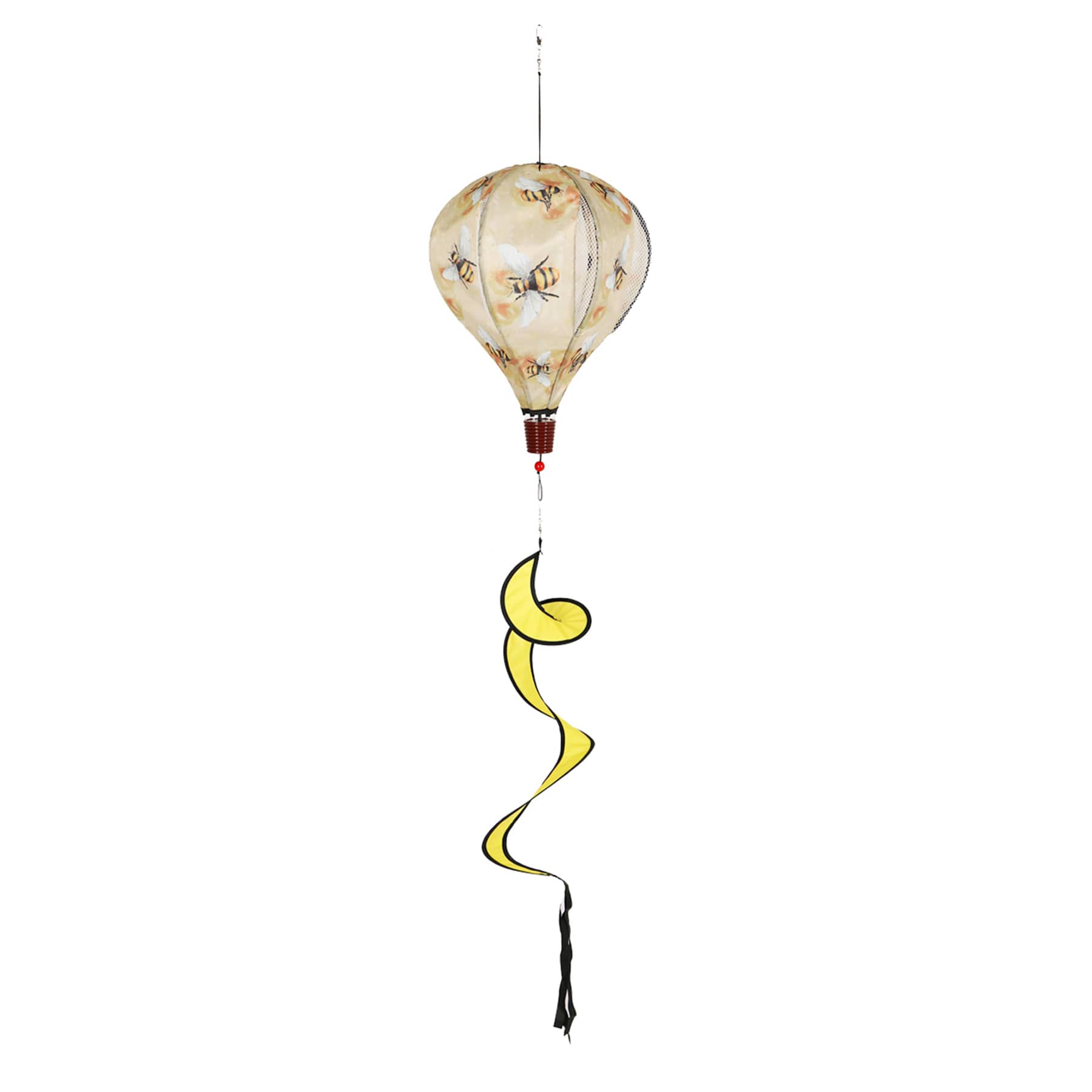 Bee Balloon Hanging Wind Spinner, 55"