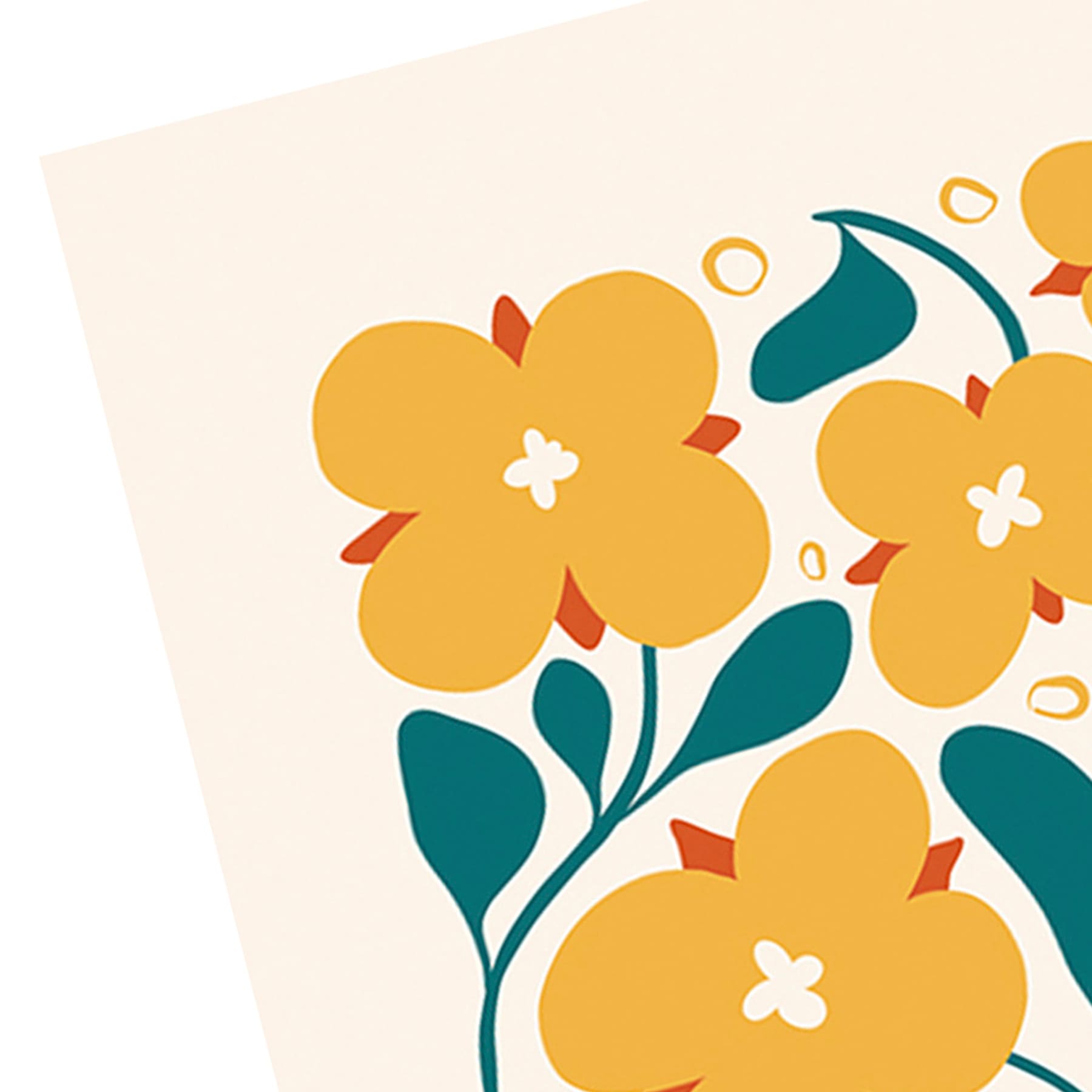 Cheerful Flowers Canvas Wall Art, 12x16