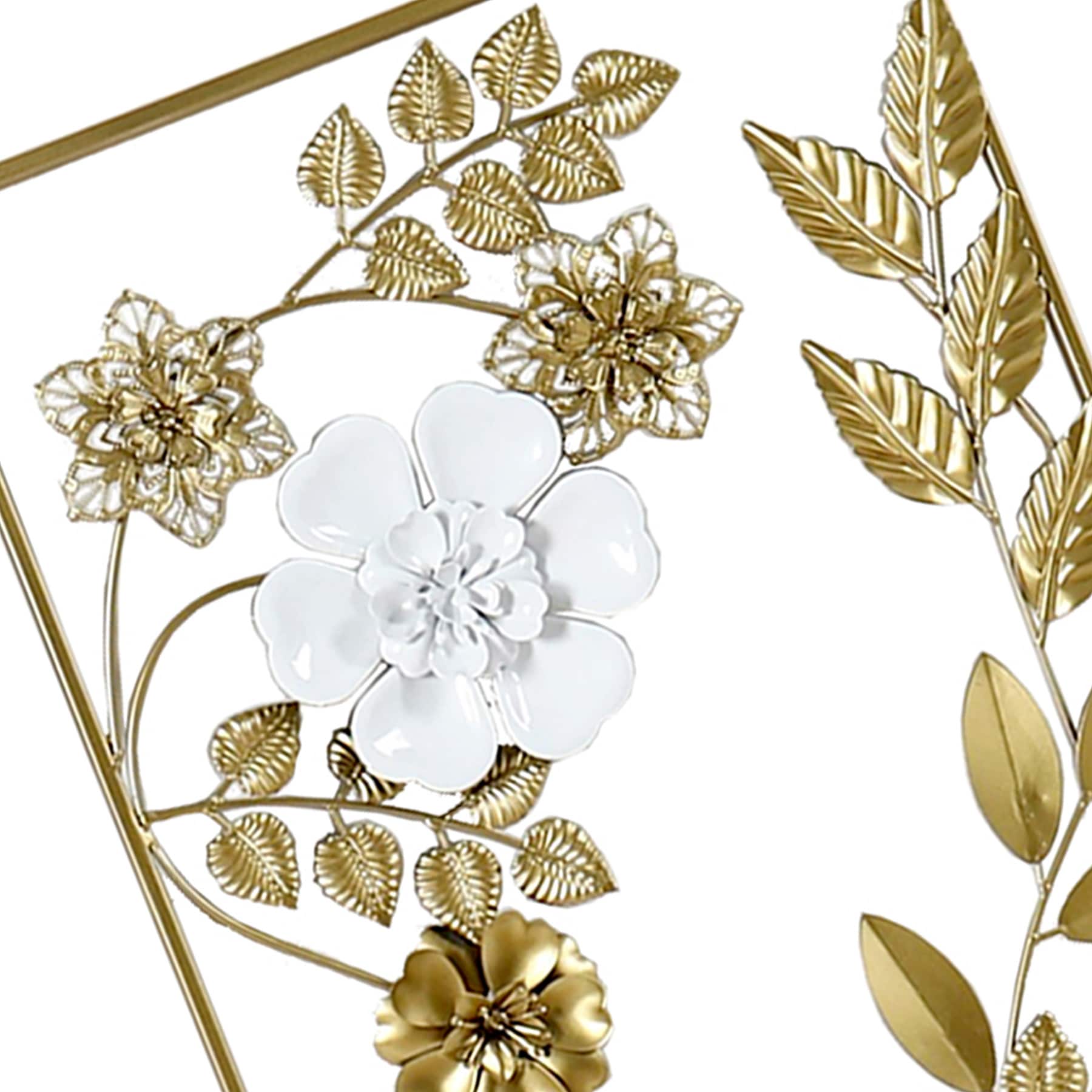 Providence Gold Floral Metal Wall Decor, 14x36