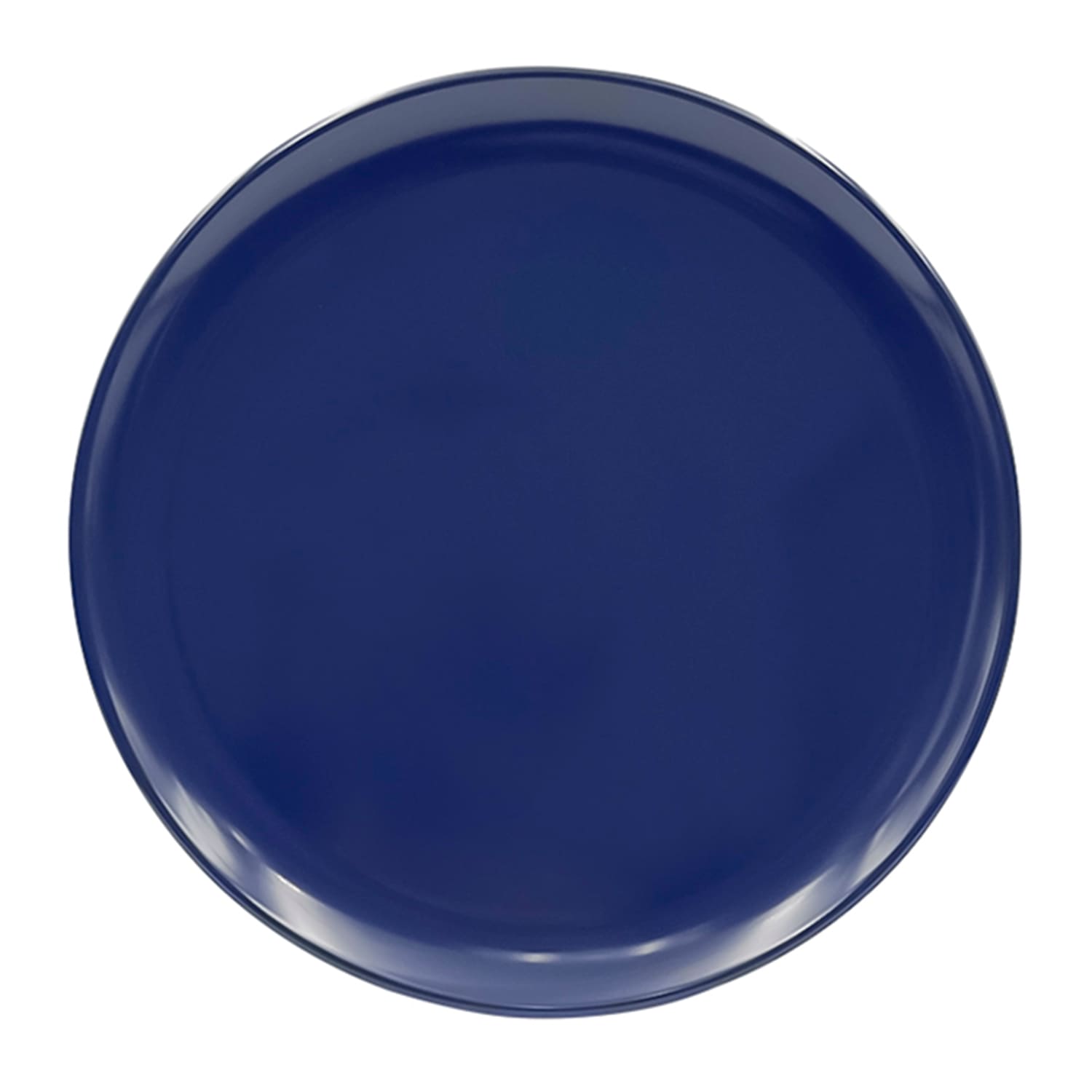 Set of 4 Solid Blue Melamine Dinner Plates, 10"