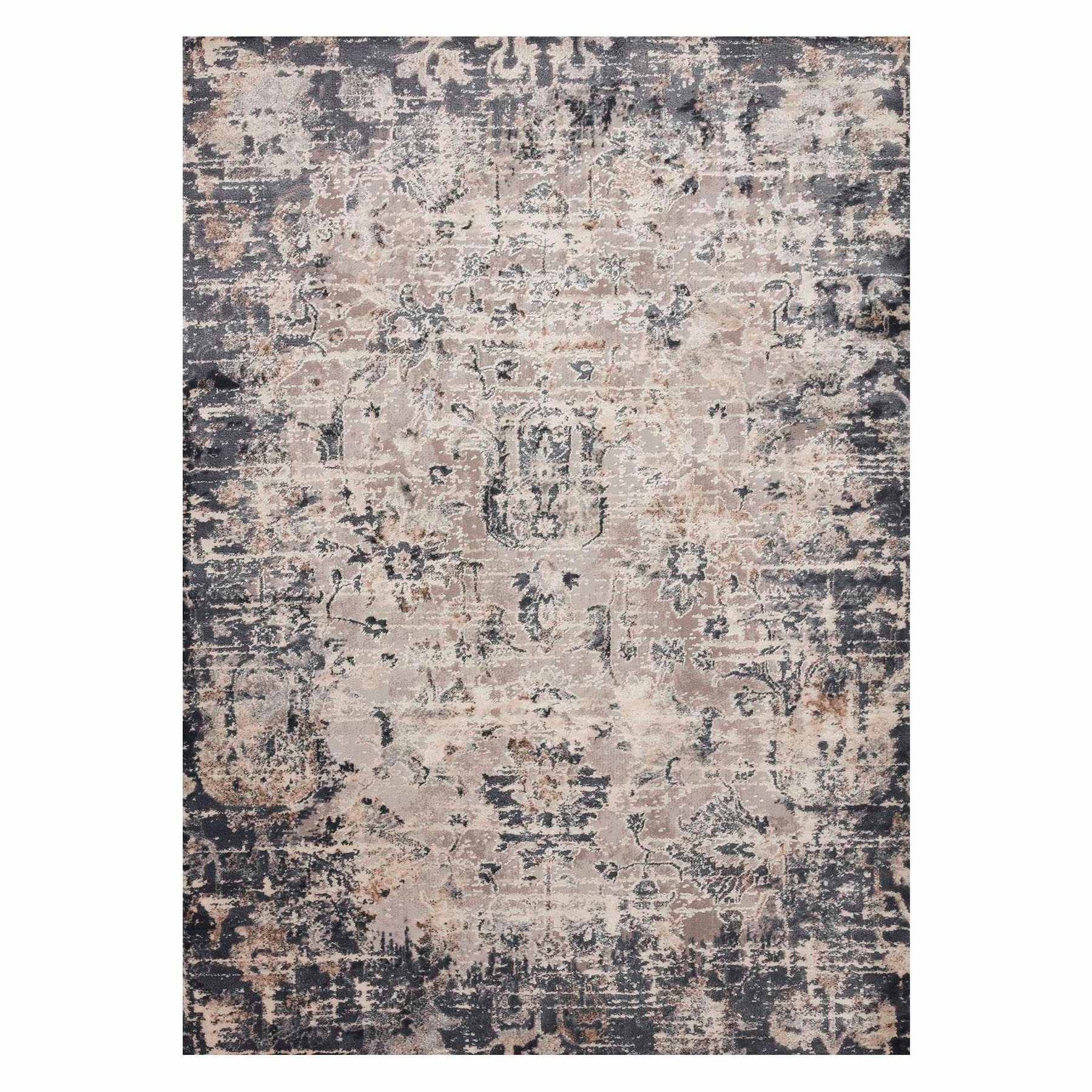 (D492) Honeybloom Muneer Blue & Beige Area Rug, 8x10