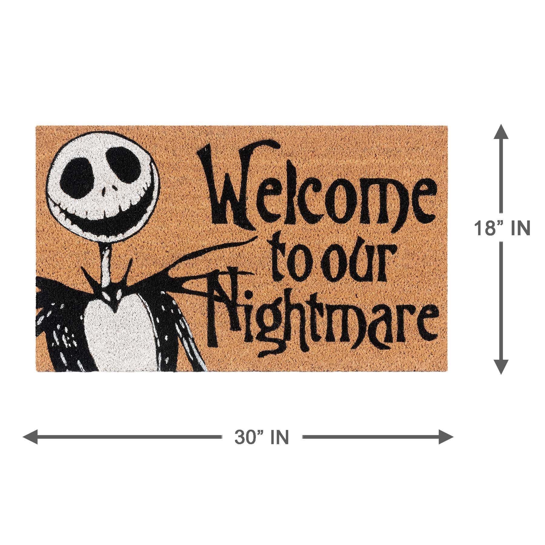 Nightmare Welcome Coir Mat, 18x30