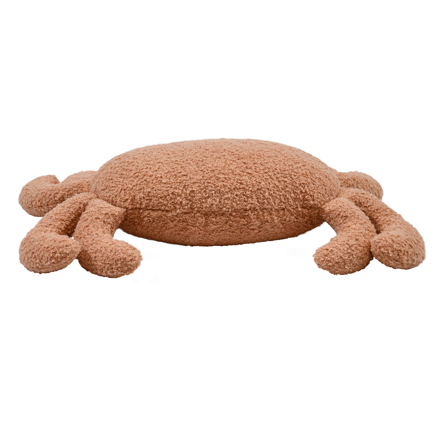 Honeybloom Blue Boucle Crab Shaped Throw Pillow