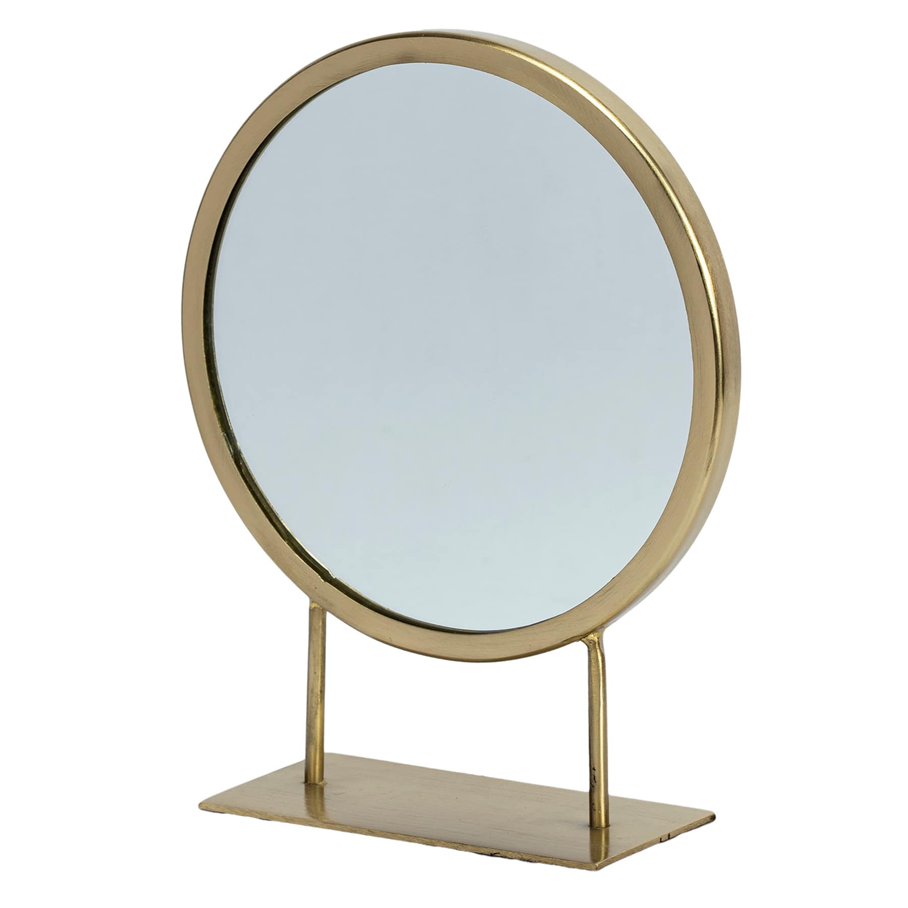 Gold Makeup Mirror on Stand, 9.7"