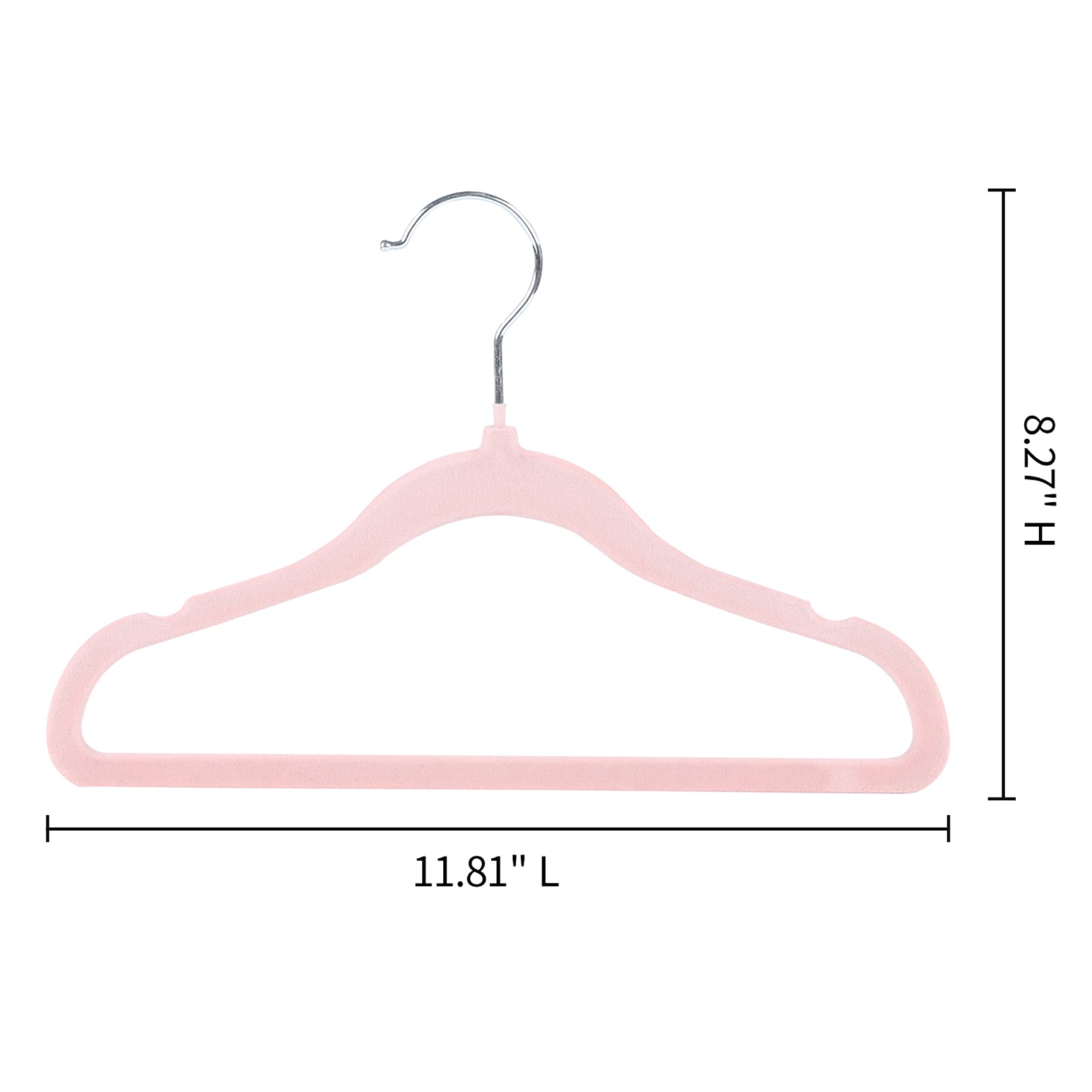 Tiny Dreamers 10-Piece Velvet Hanger, Strawberry Cream