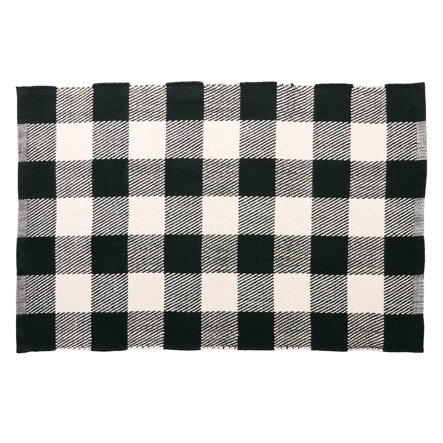 Black & White Buffalo Plaid Layering Mat, 24x36