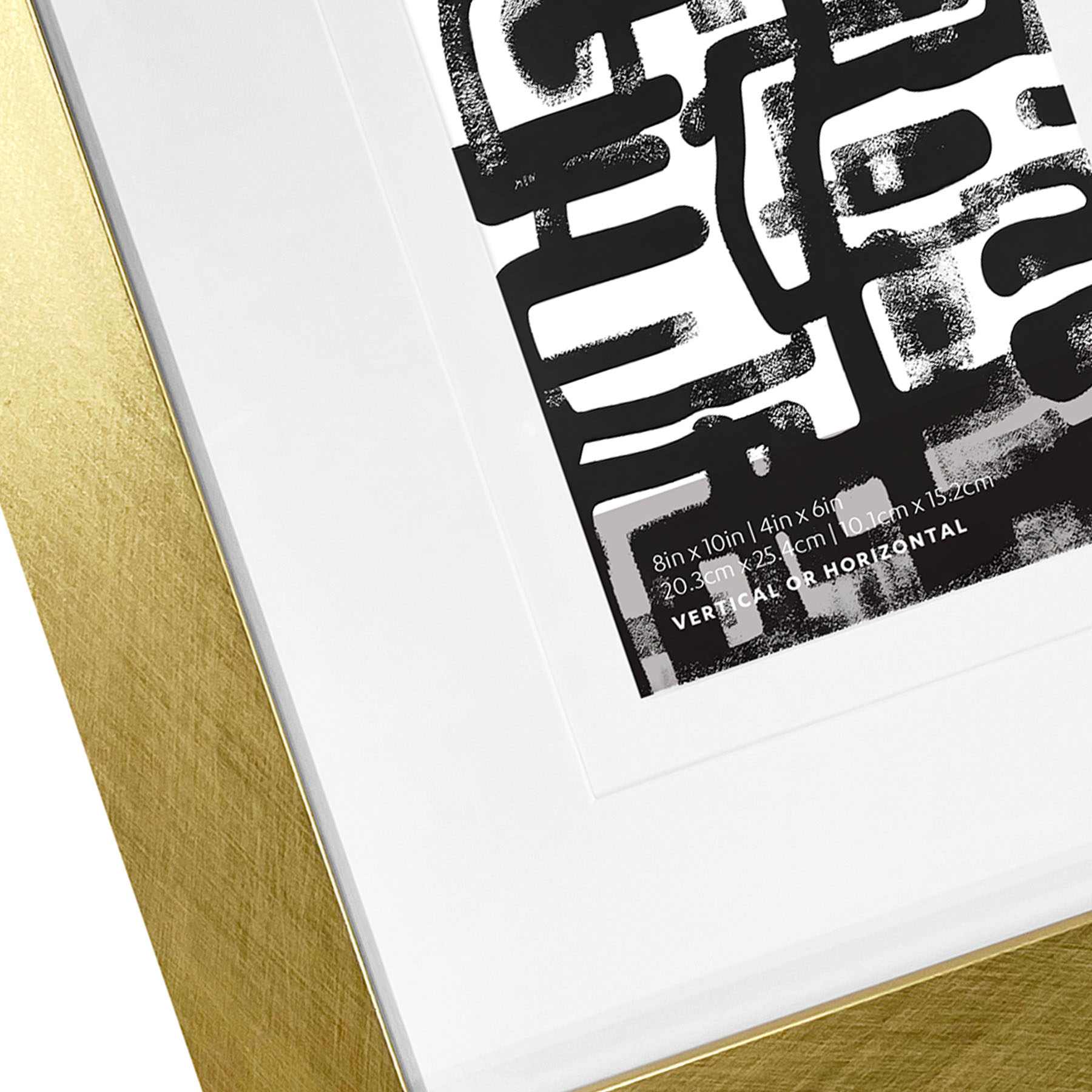 Gold Double Mat Wide Wall Frame, 8x10