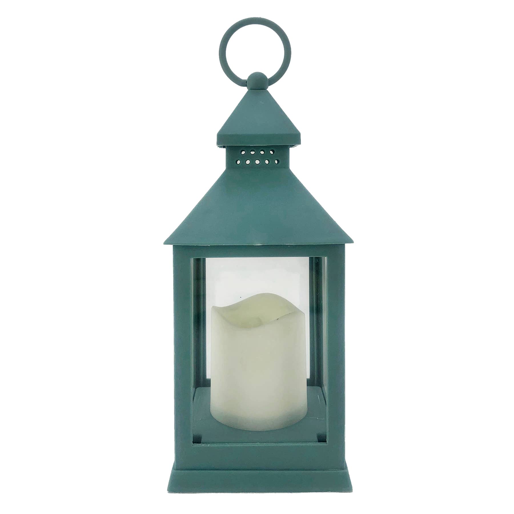 Found & Fable LED Teal Lantern, 9.5"