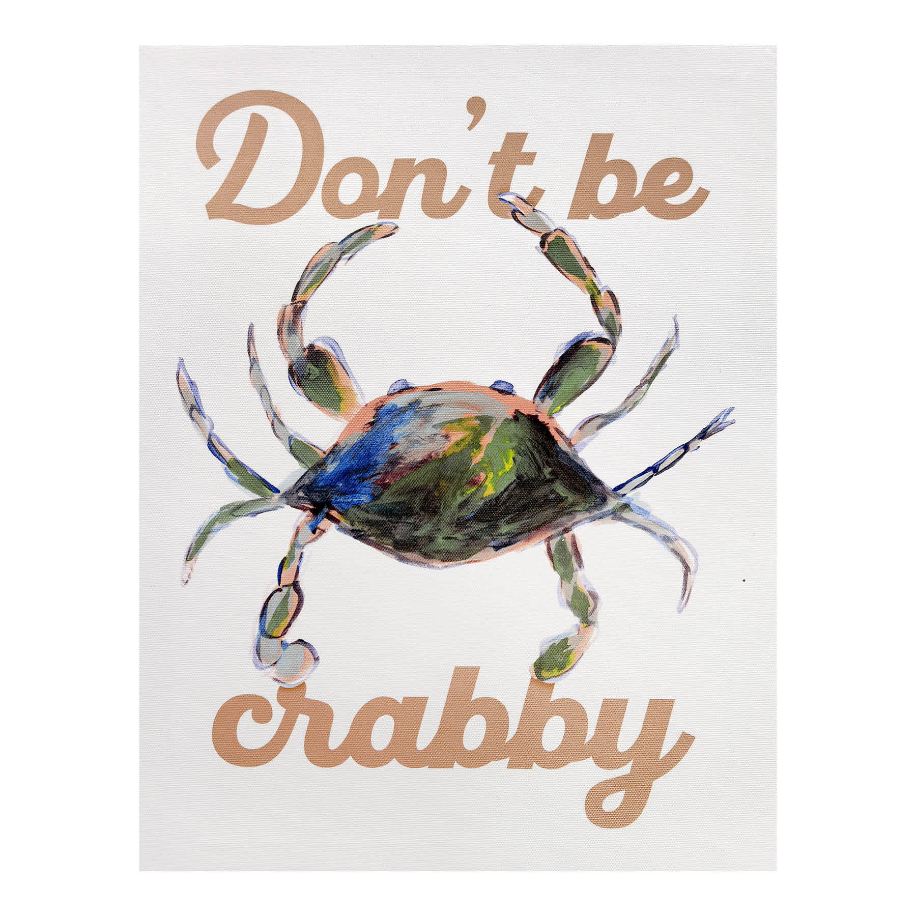 Don't Be Crabby Canvas Wall Art, 12x16