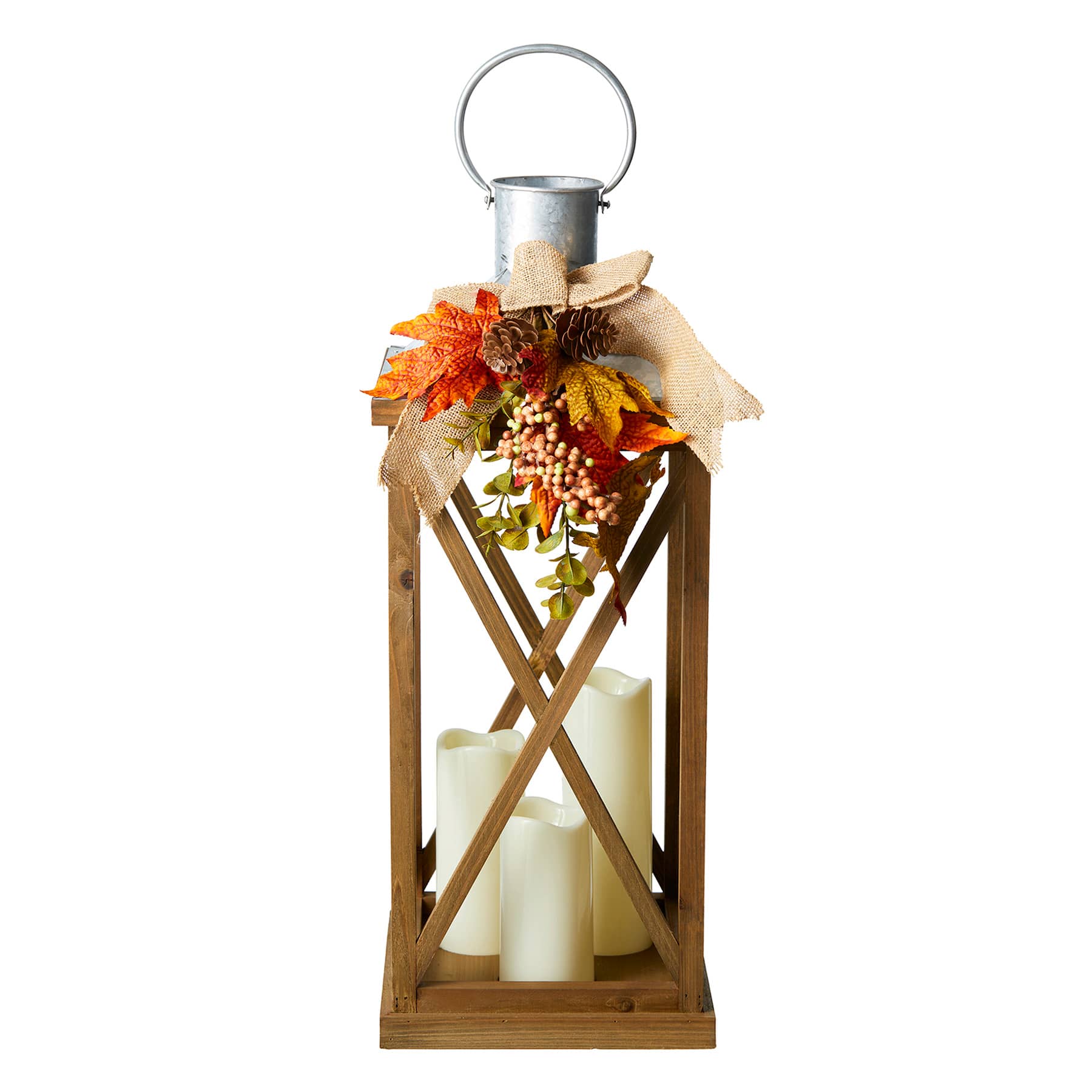 Homespun Harvest LED Fall Lantern, 26"