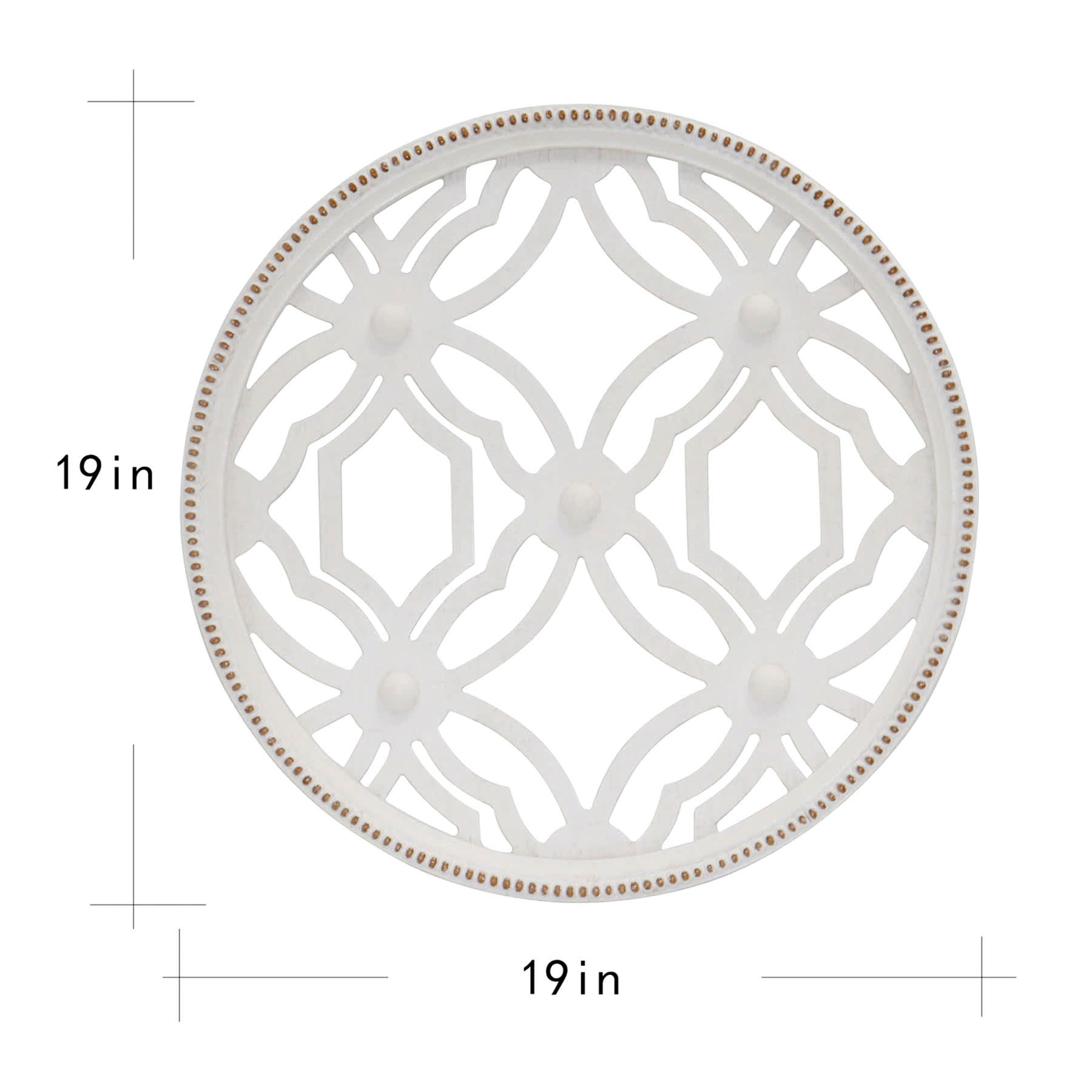 Providence White Cut Out Wooden Wall Art, 19"