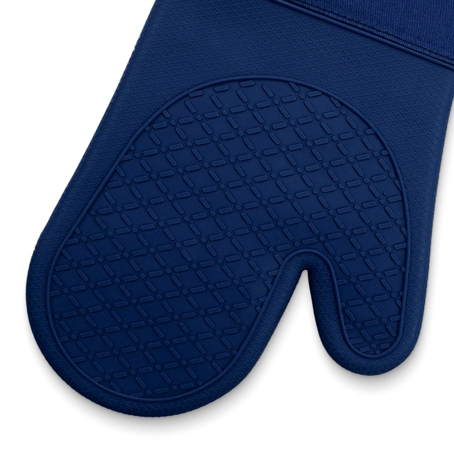 Blue Silicone Oven Mitt