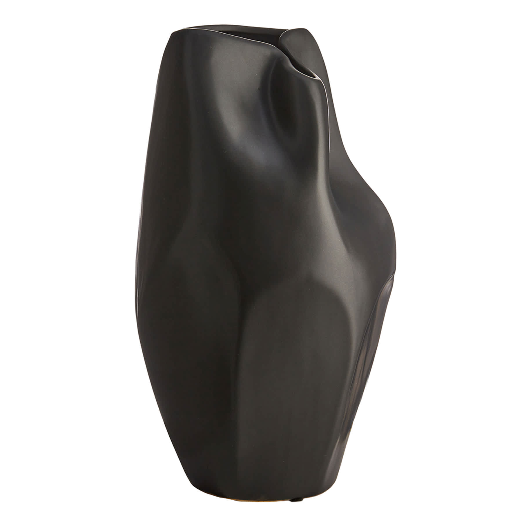 Remi Black Ceramic Vase, 14"