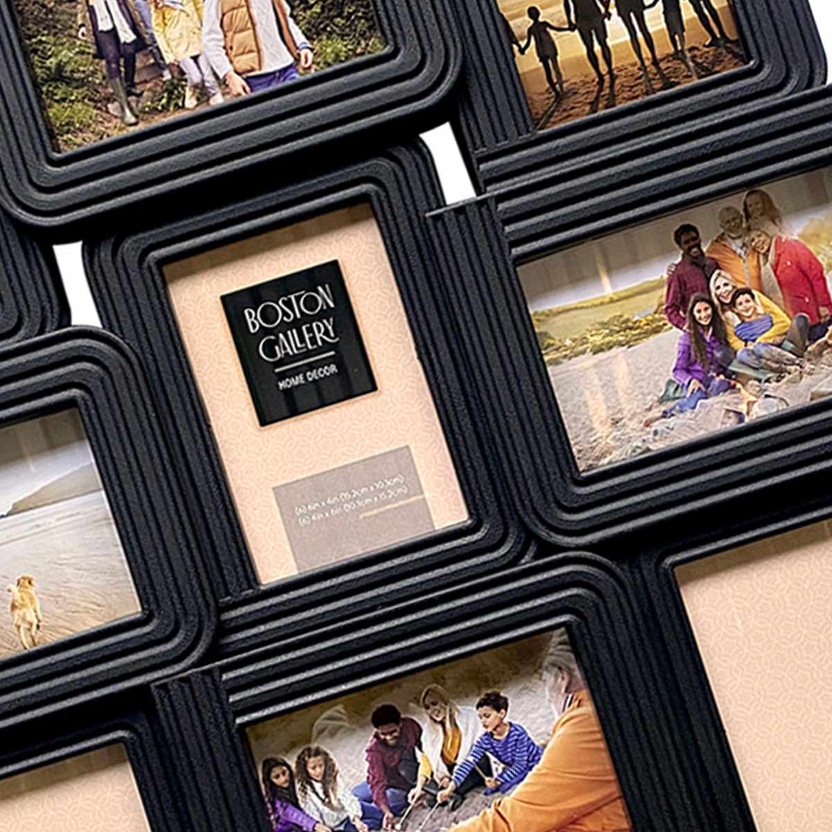 12-Opening 4x6 Black Collage Wall Frame, 27x21