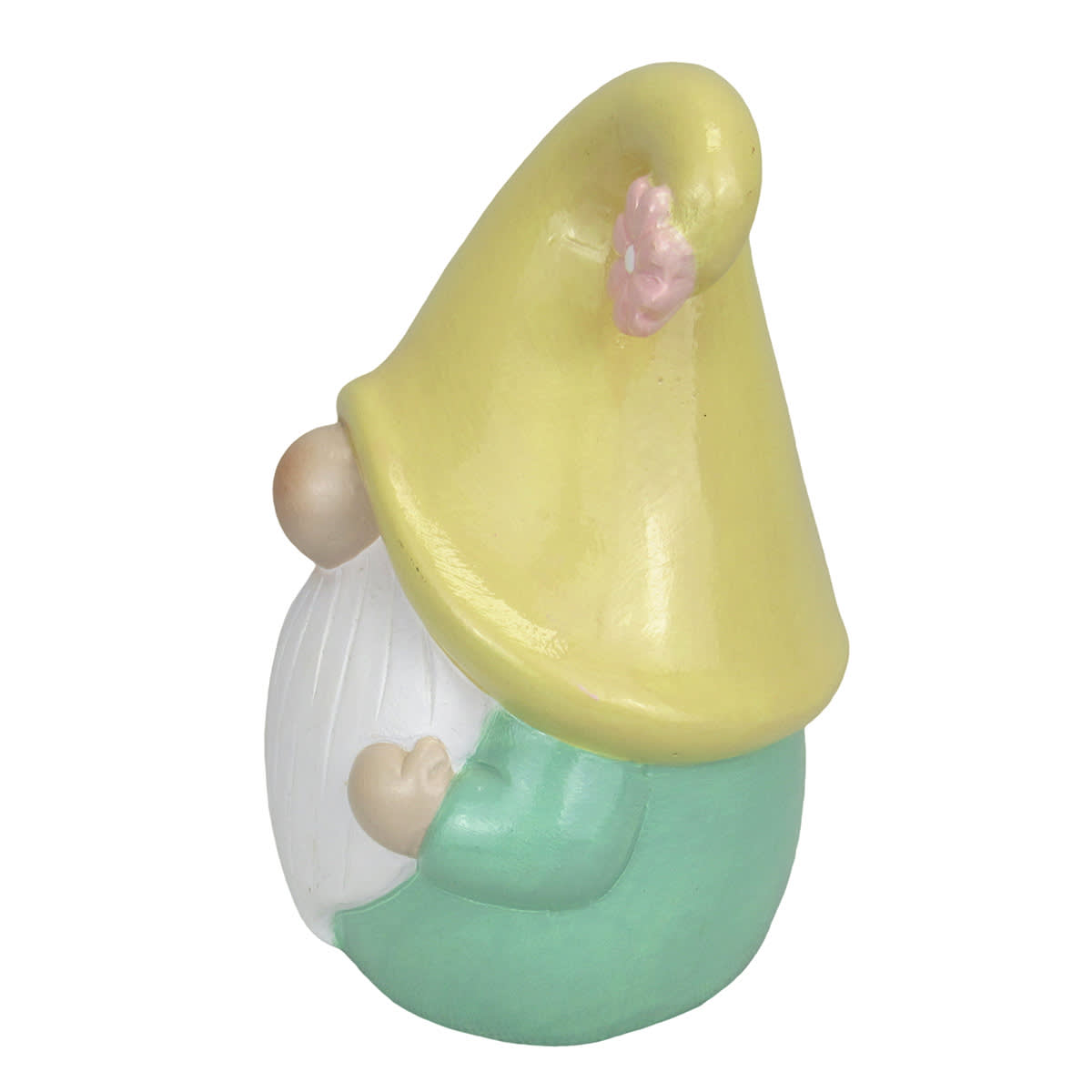 Sunny Club Terracotta Gnome With Yellow Hat Outdoor Garden Statue, 6"