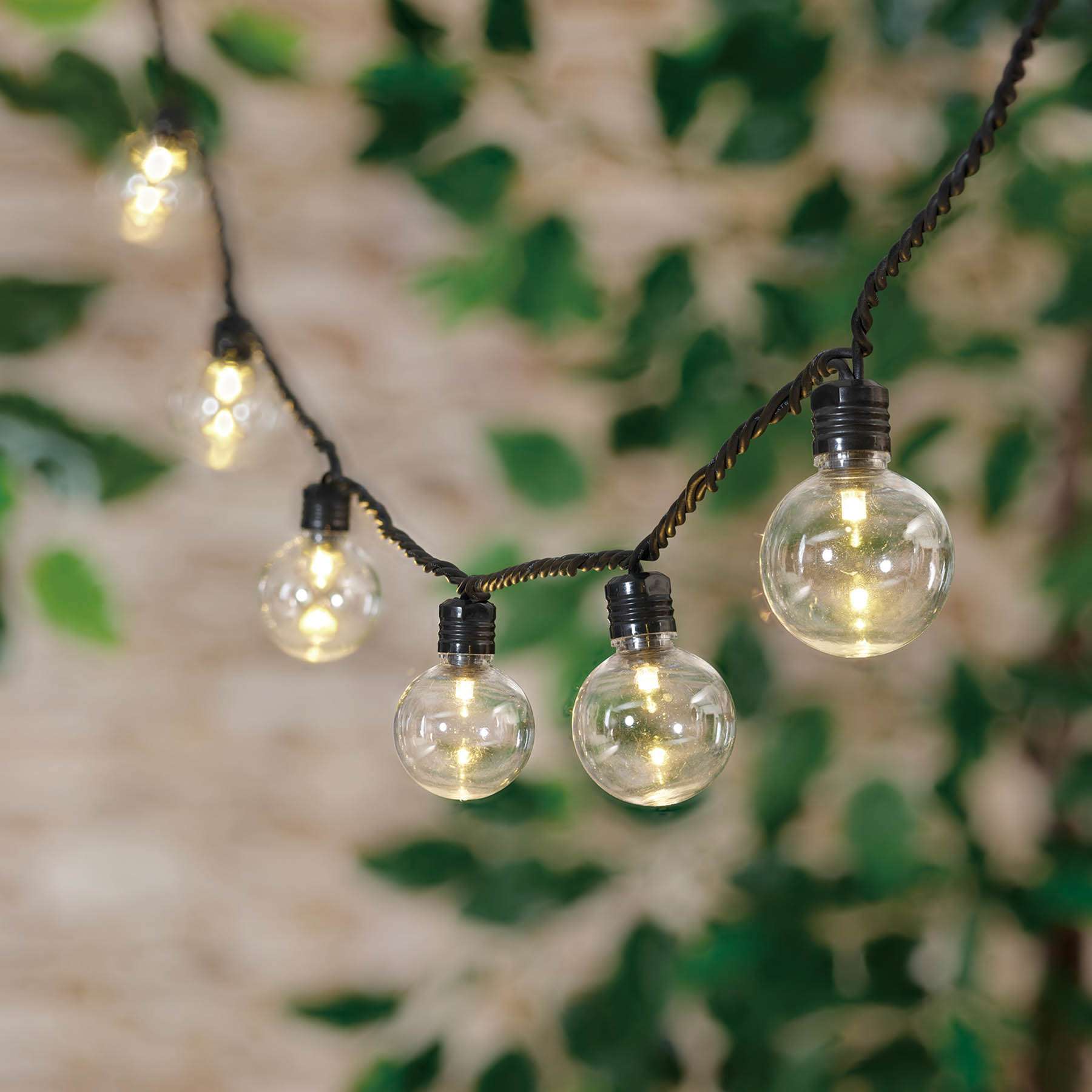 100-Count LED G40 Globe String Lights with Black Wire