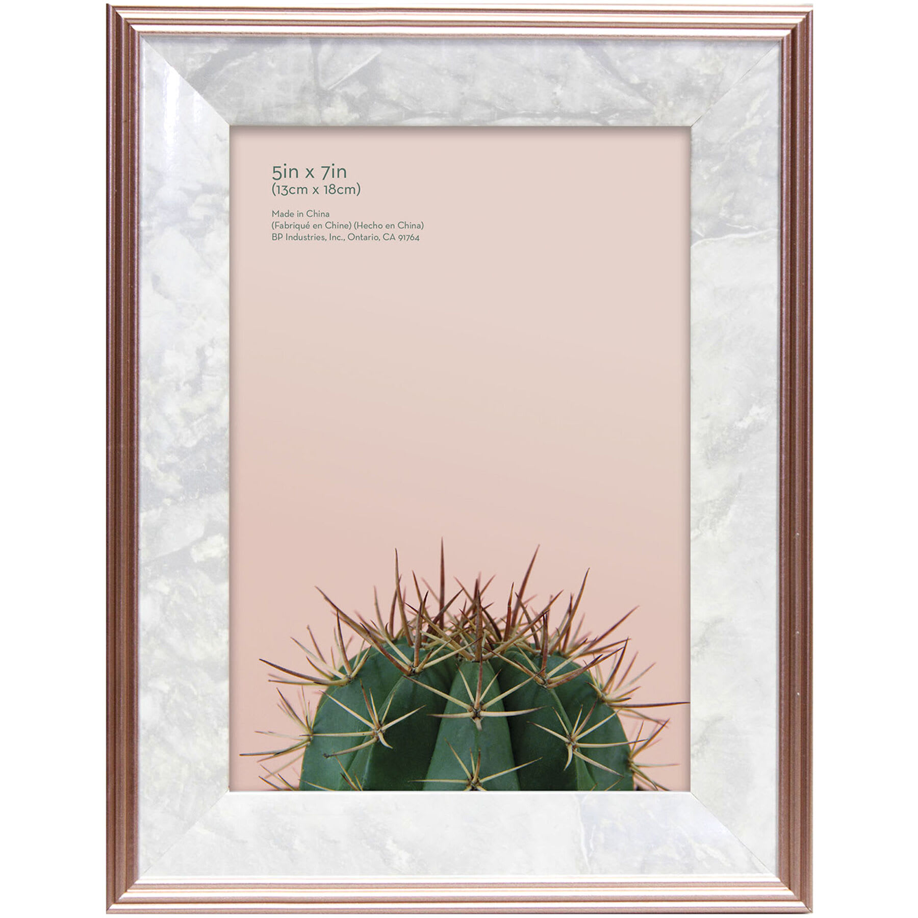 Foil Rose Gold Tabletop Picture Frame, 5x7