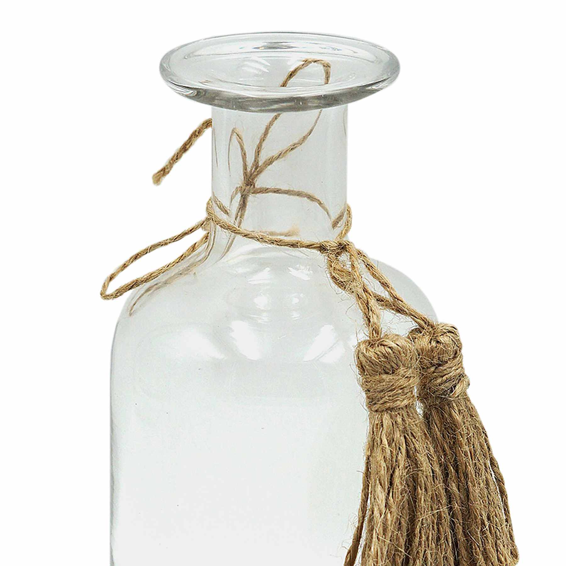Honeybloom Clear Glass Tassel Vase, 8.5"