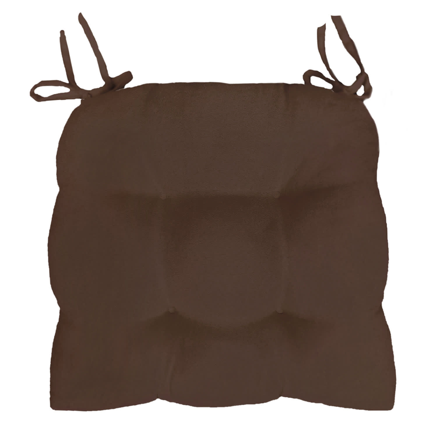 Coffee Bean Faux Suede Chair Cushion, 14x15