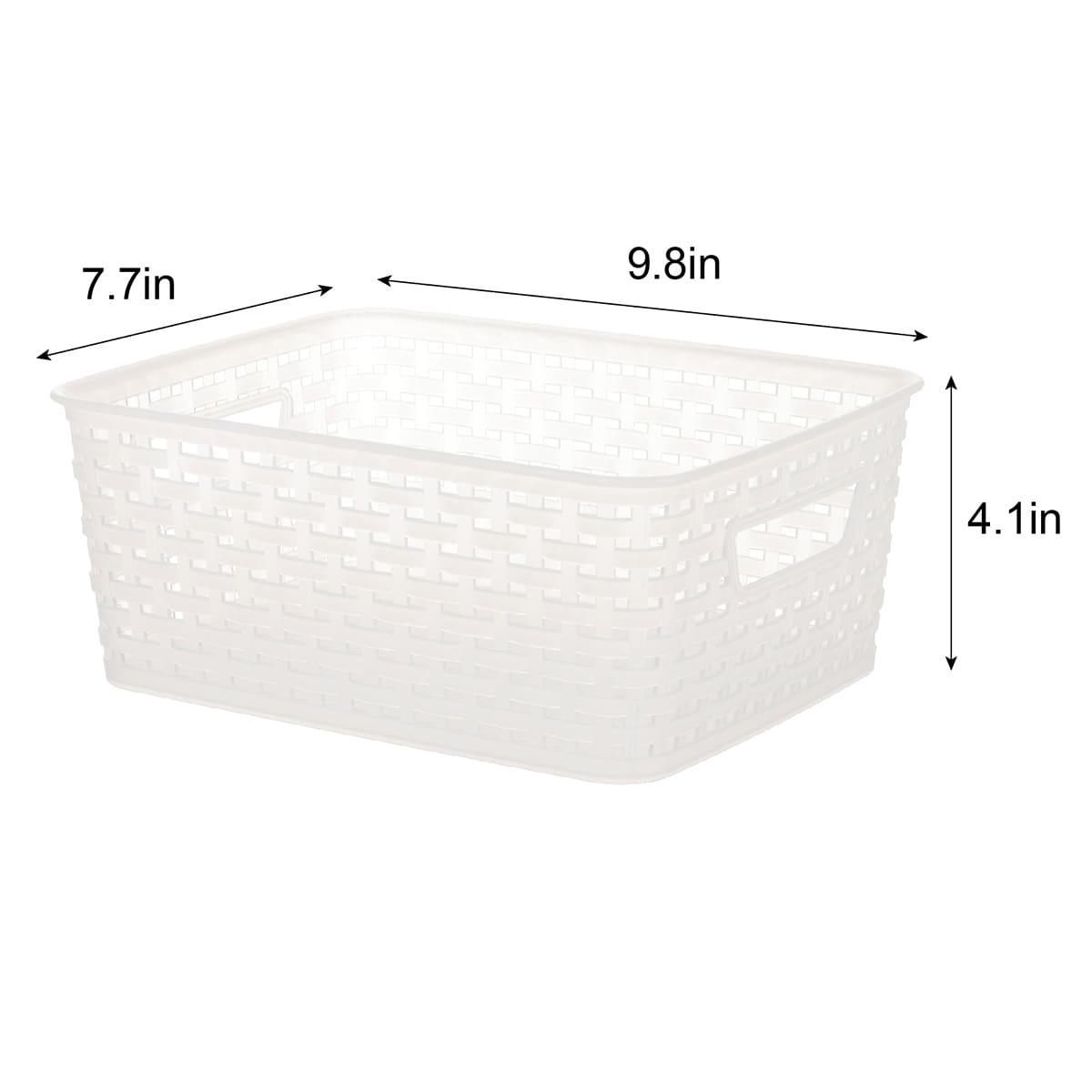 Clear Crossover Weave Storage Basket, Small