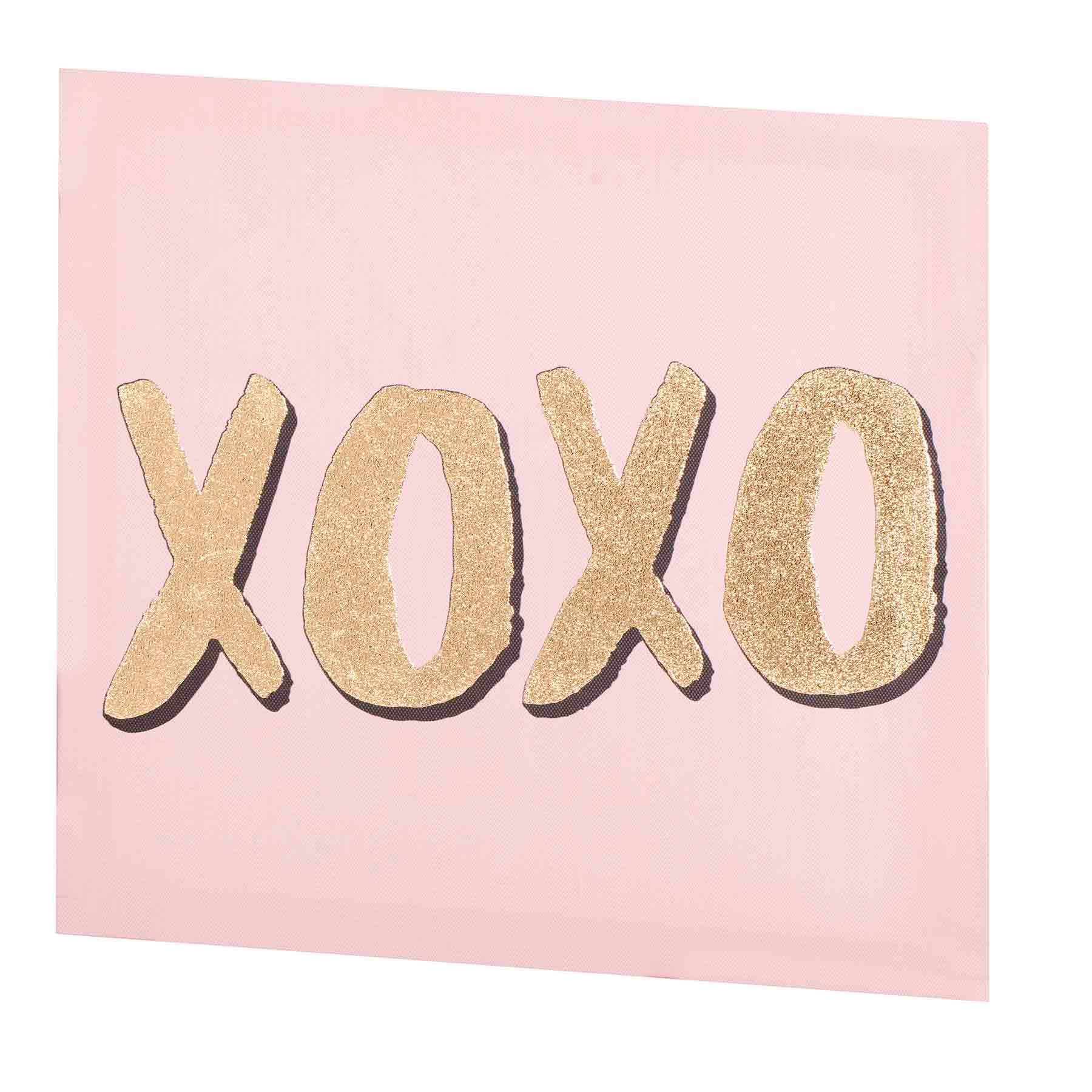 Xoxo Canvas Wall Sign, 12"