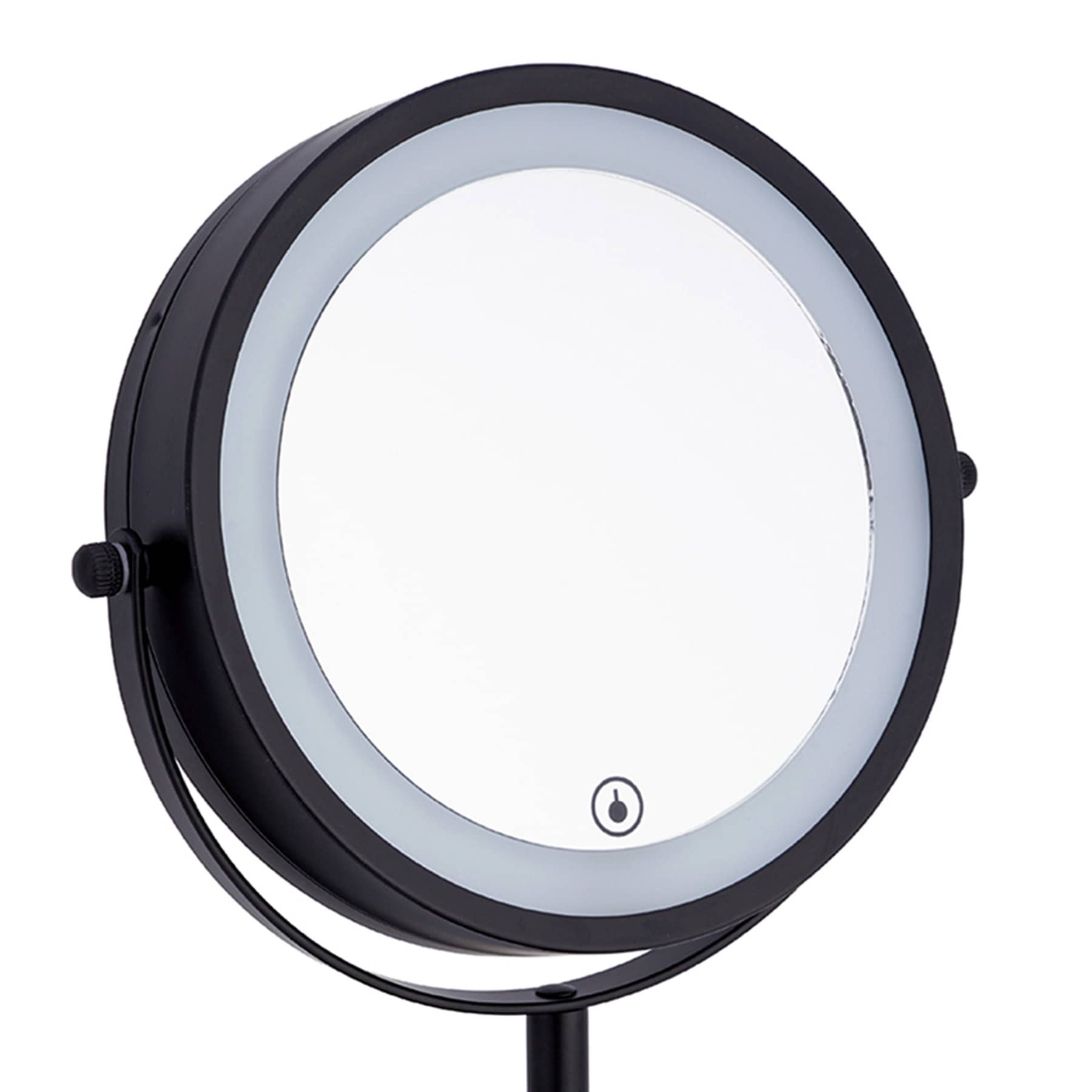 Black LED 1X & 3X Table Mirror, 12.7"