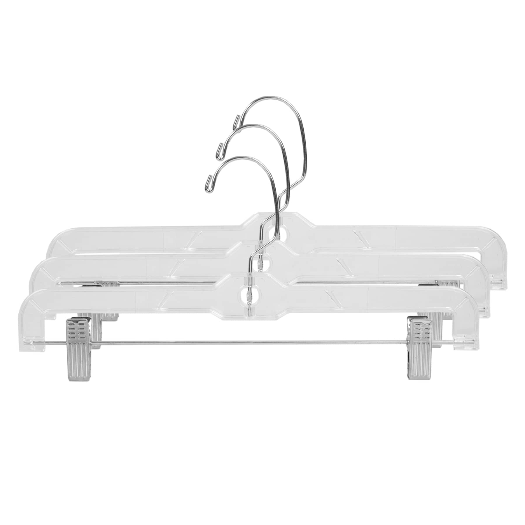 3-Piece Skirt Hangers, Crystal