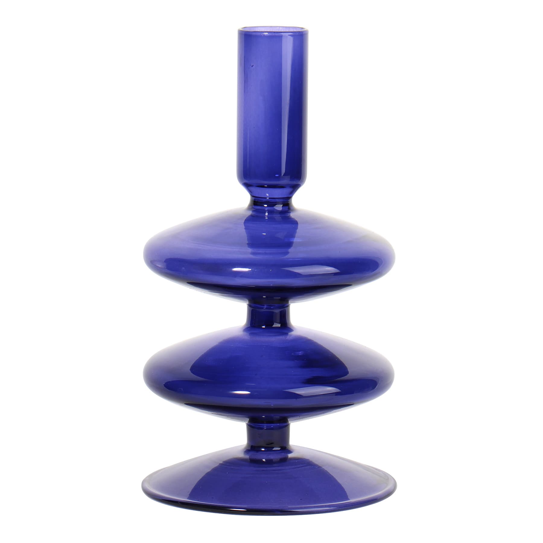 Crosby St. Blue Taper Candle Holder, 6.5"