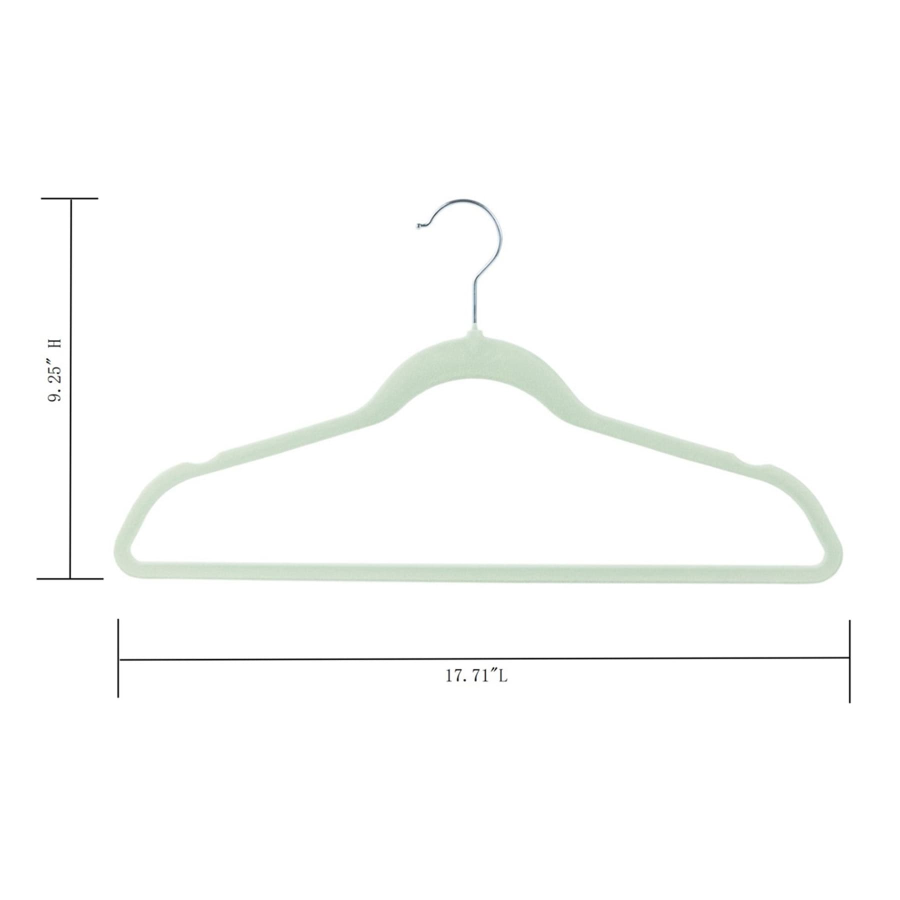 50-Pack Flocked Suit Hanger, Mint