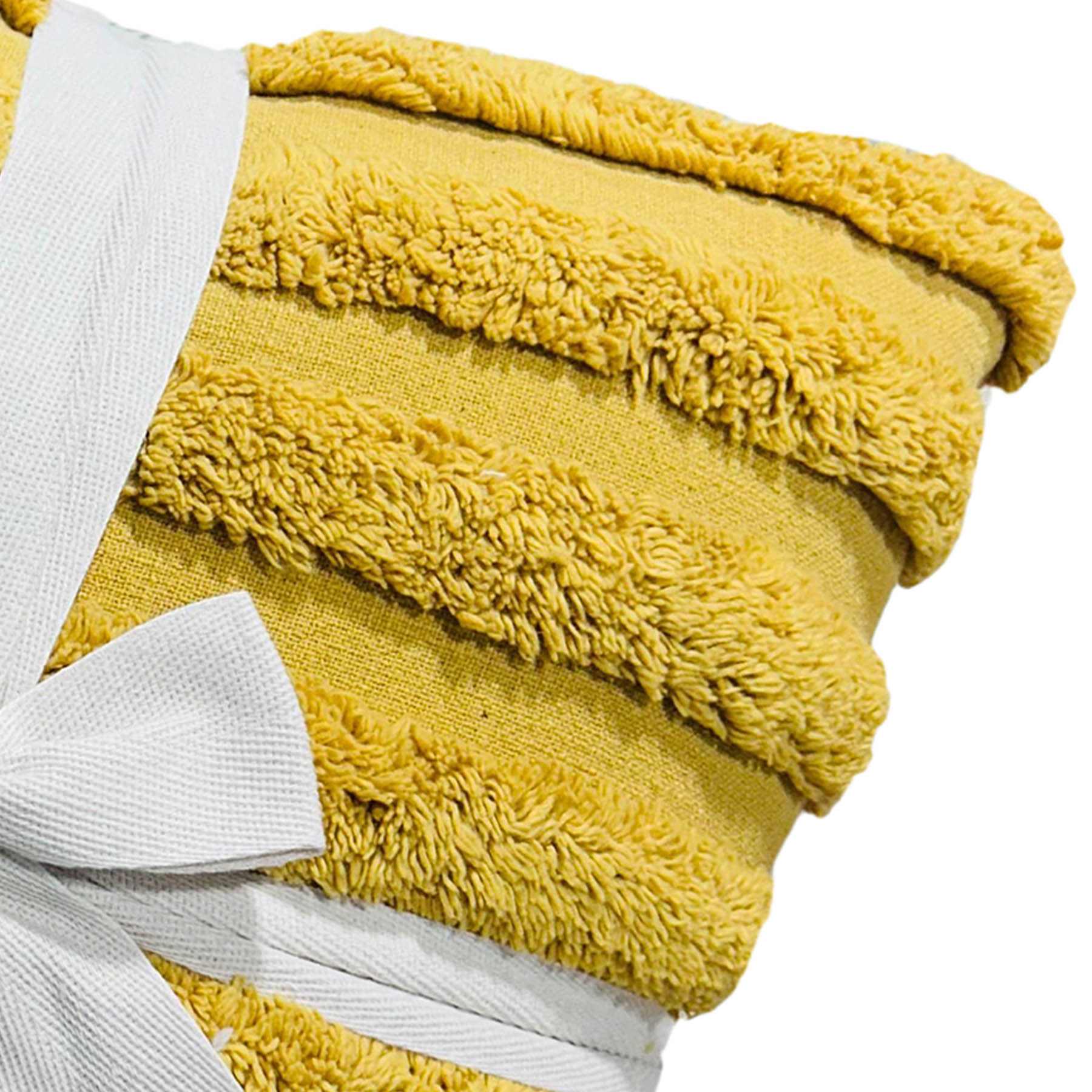 2-Pack Yellow Textured Stripe Throw Pillows, 18"